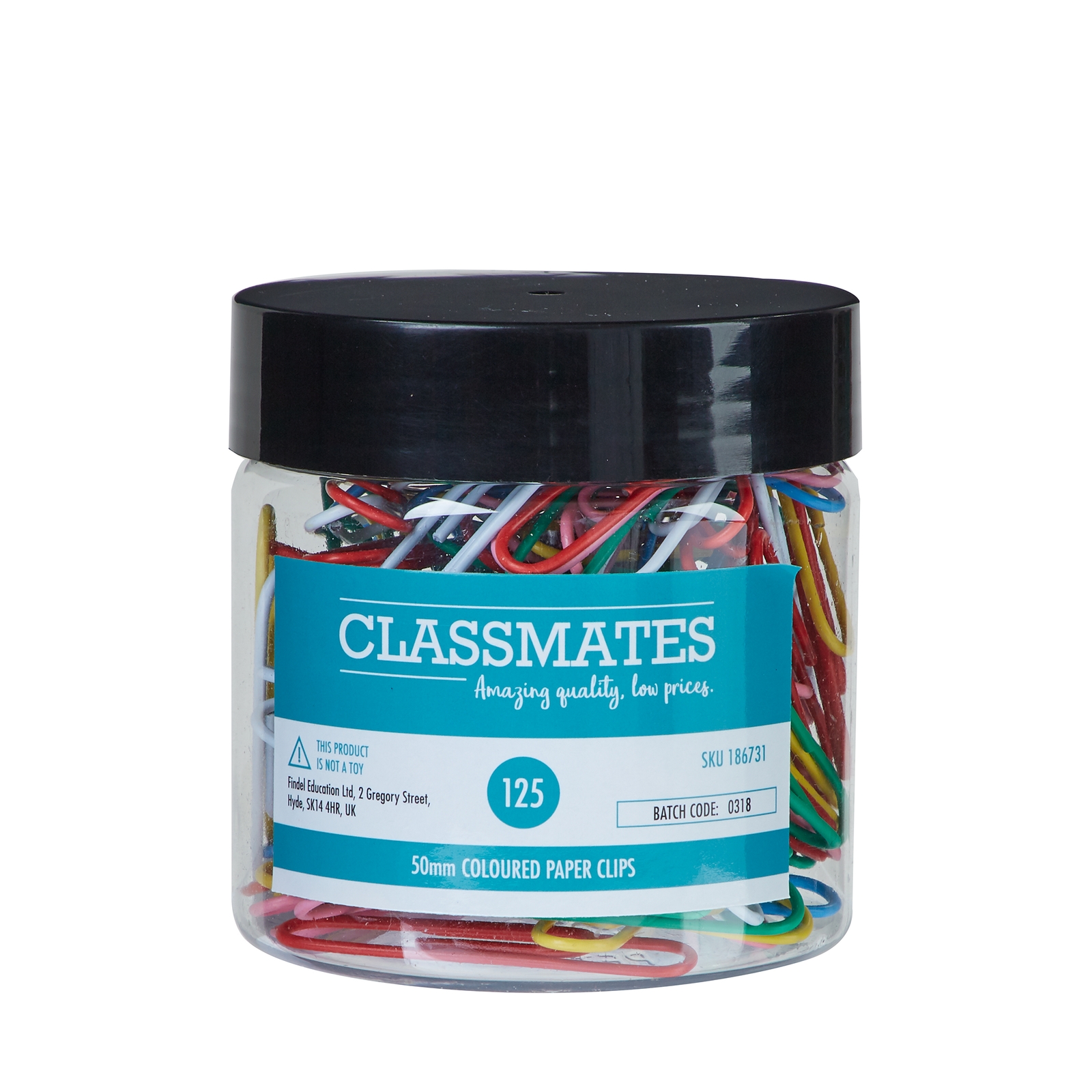 Classmates Paper Clips Giant Assorted 50mm - Pack of 125