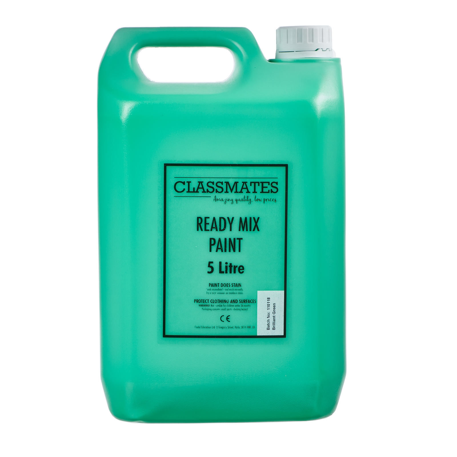 Classmates Brilliant Green Ready Mixed Paint - 5 Litre - Each