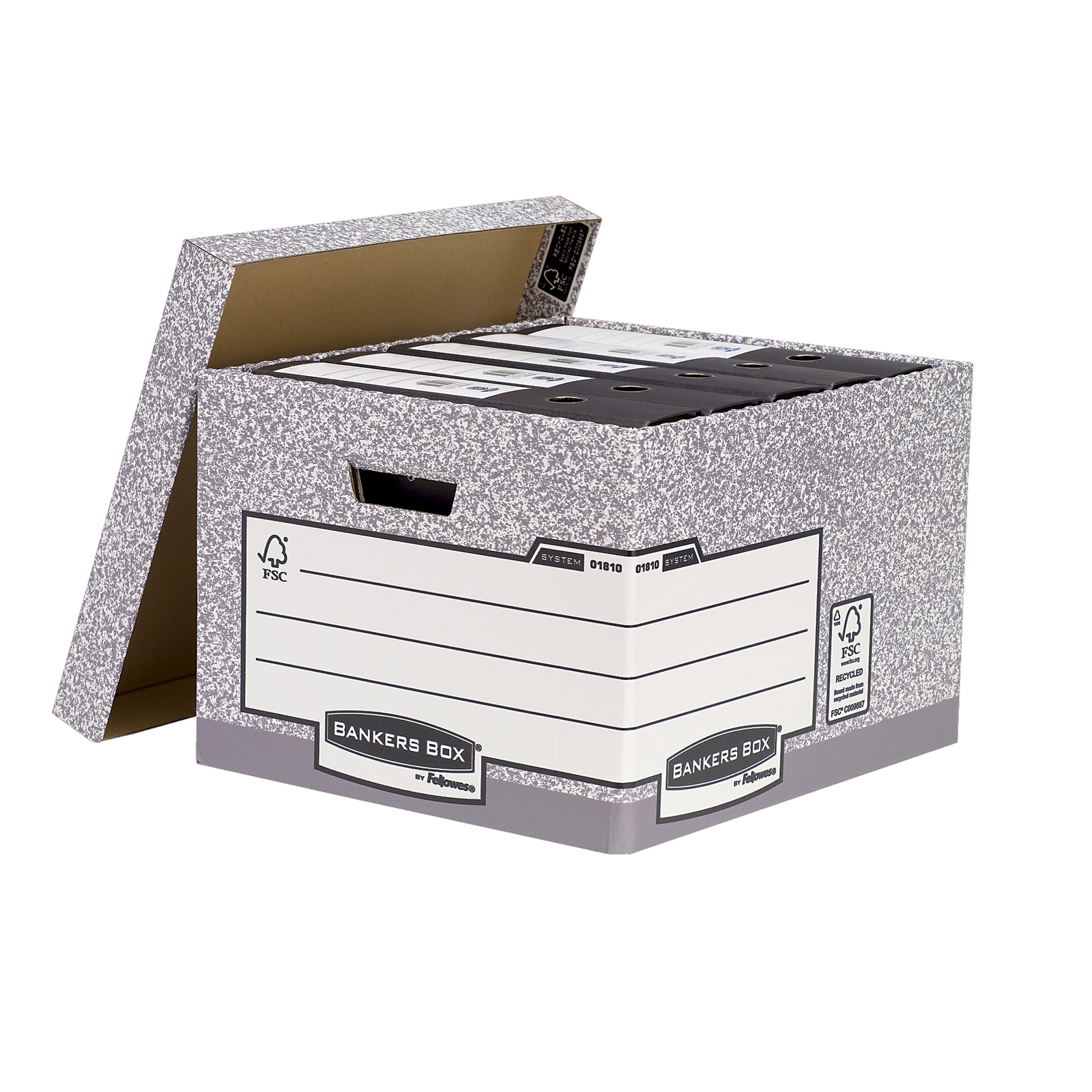 Large Storage Box - Grey/White - 380 x 430 x 287mm - Pack of 10