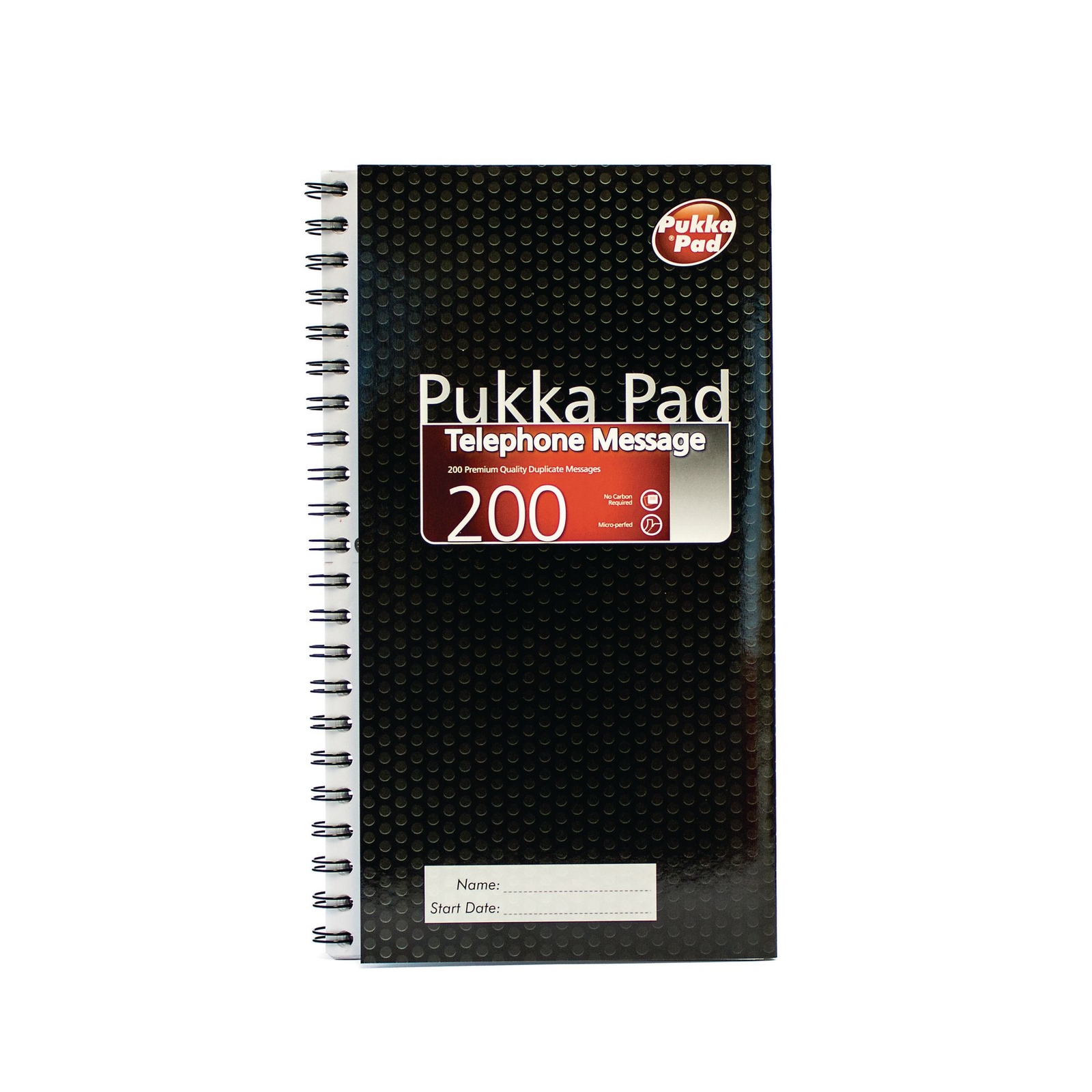 Pukka Telephone Message 100 Page Notebook Black