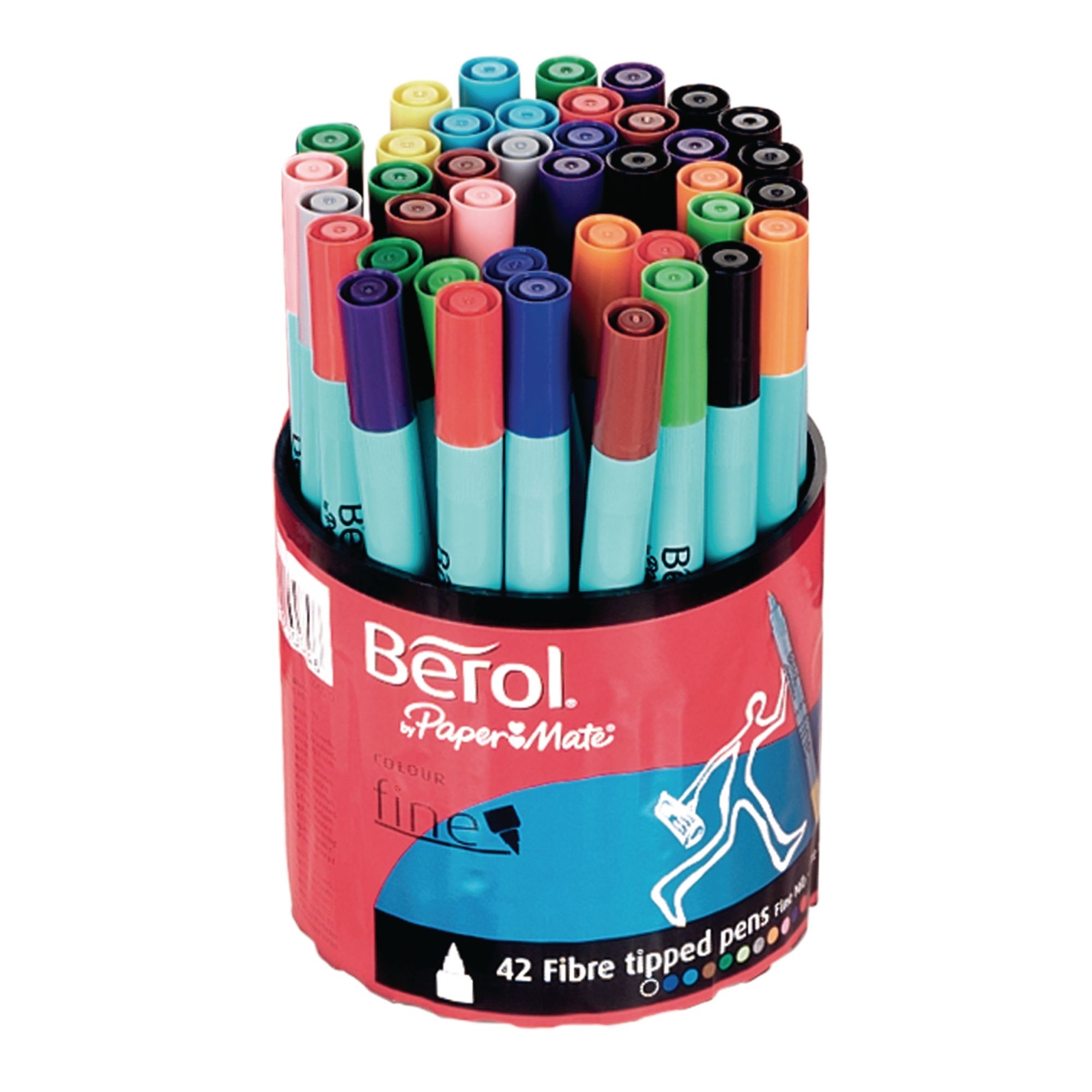 Berol Fineliner 0.6mm Fineliner Pen - Assorted, Pack of 42 | GLS