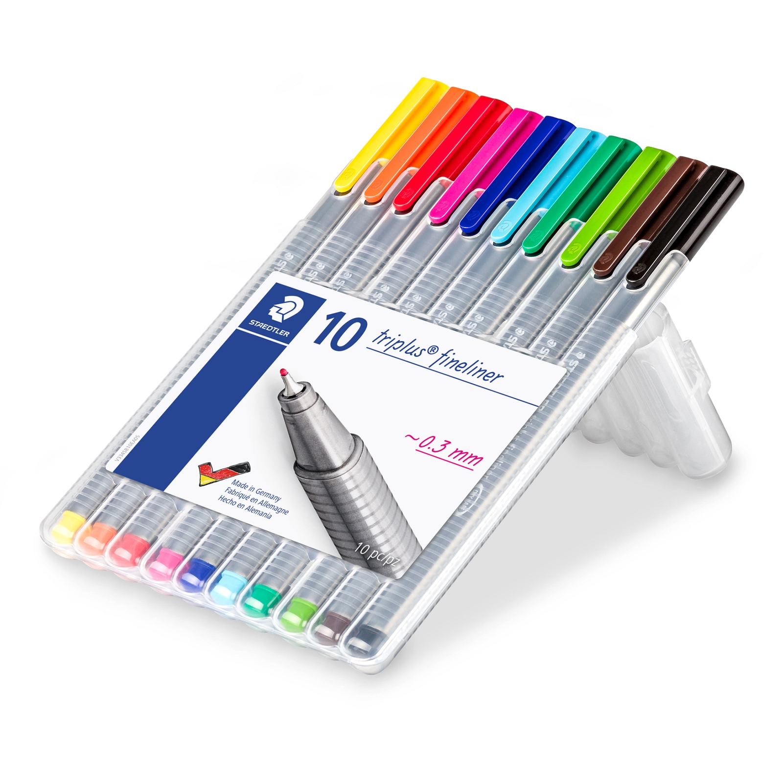 Staedtler Triplus 334 Fineliner Pen - Assorted - Pack of 10