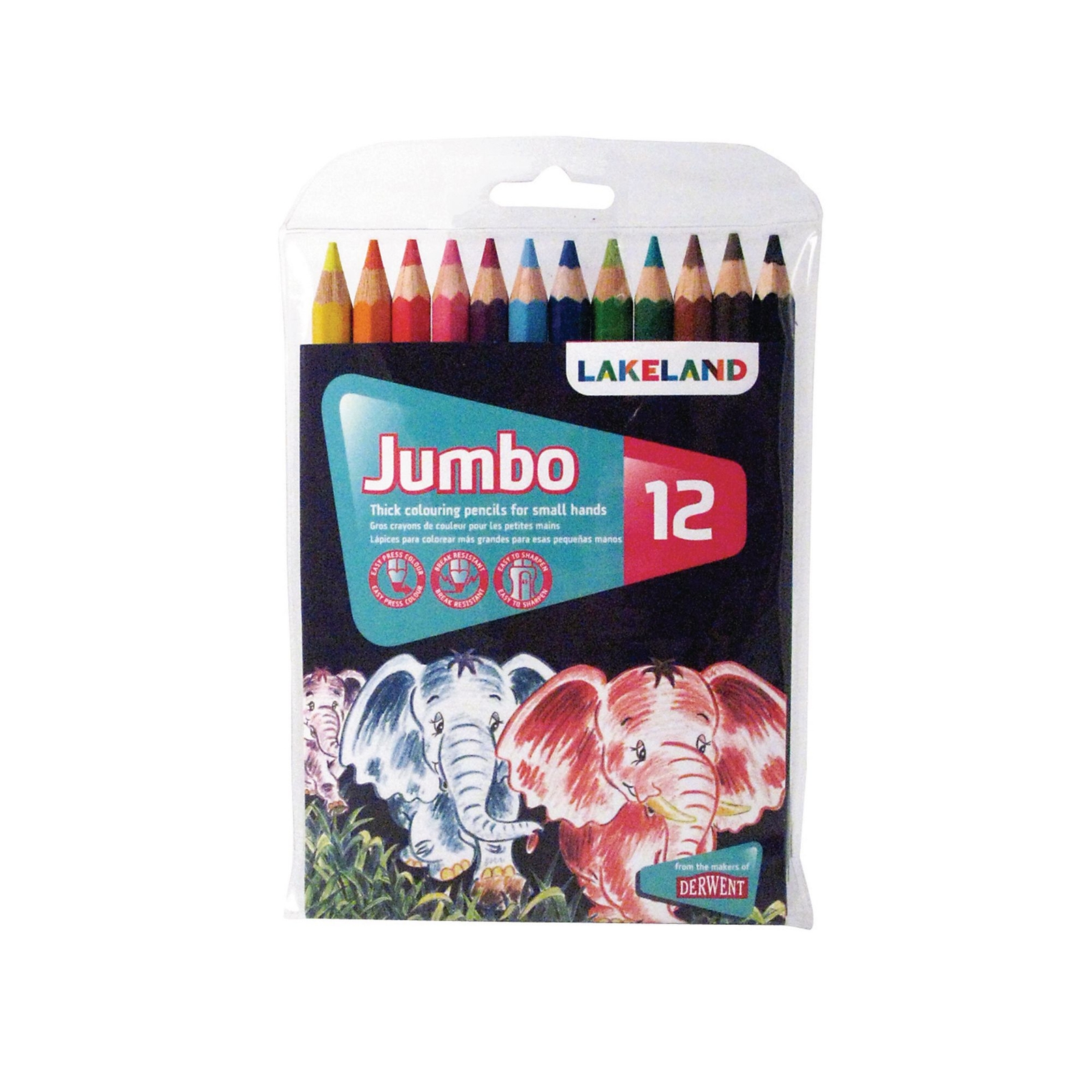 Lakeland Jumbo Colouring Pencils - Pack x12