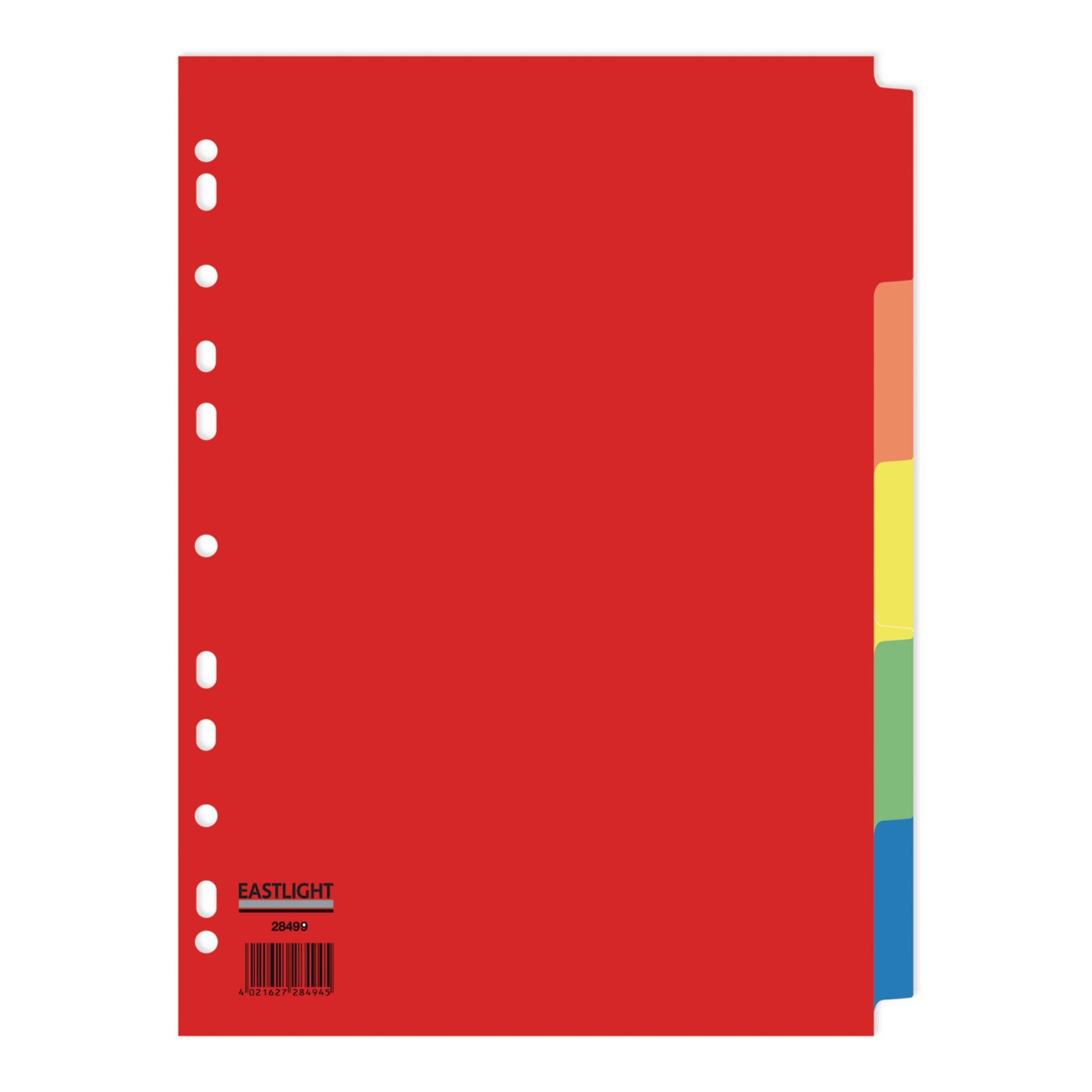 Eastlight Bright Colours 5 Part Dividers (Pack of 5)