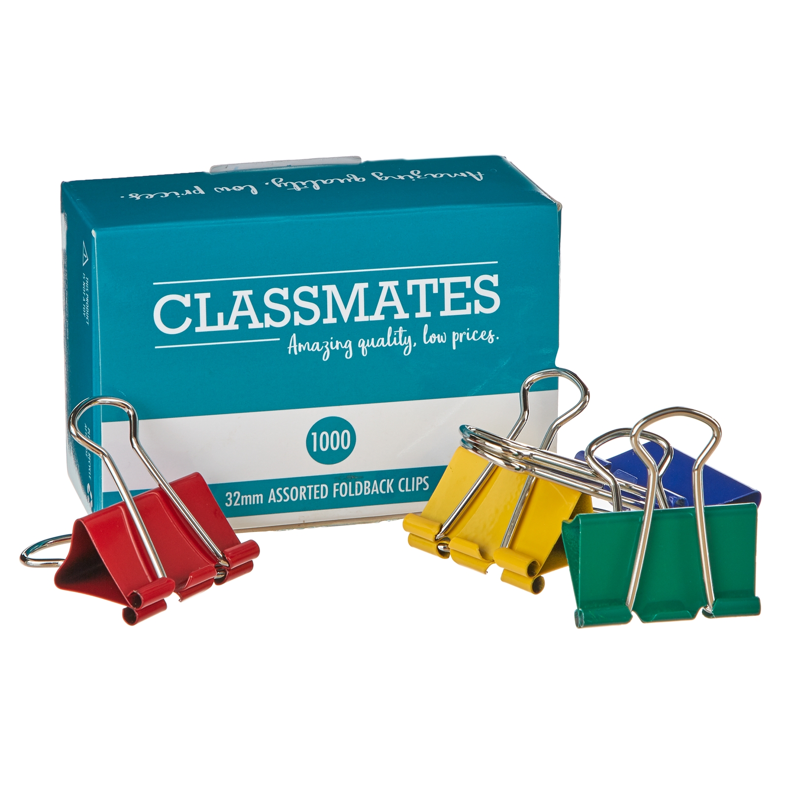 Classmates Fold Back Clip Assorted 32mm - Pack of 10
