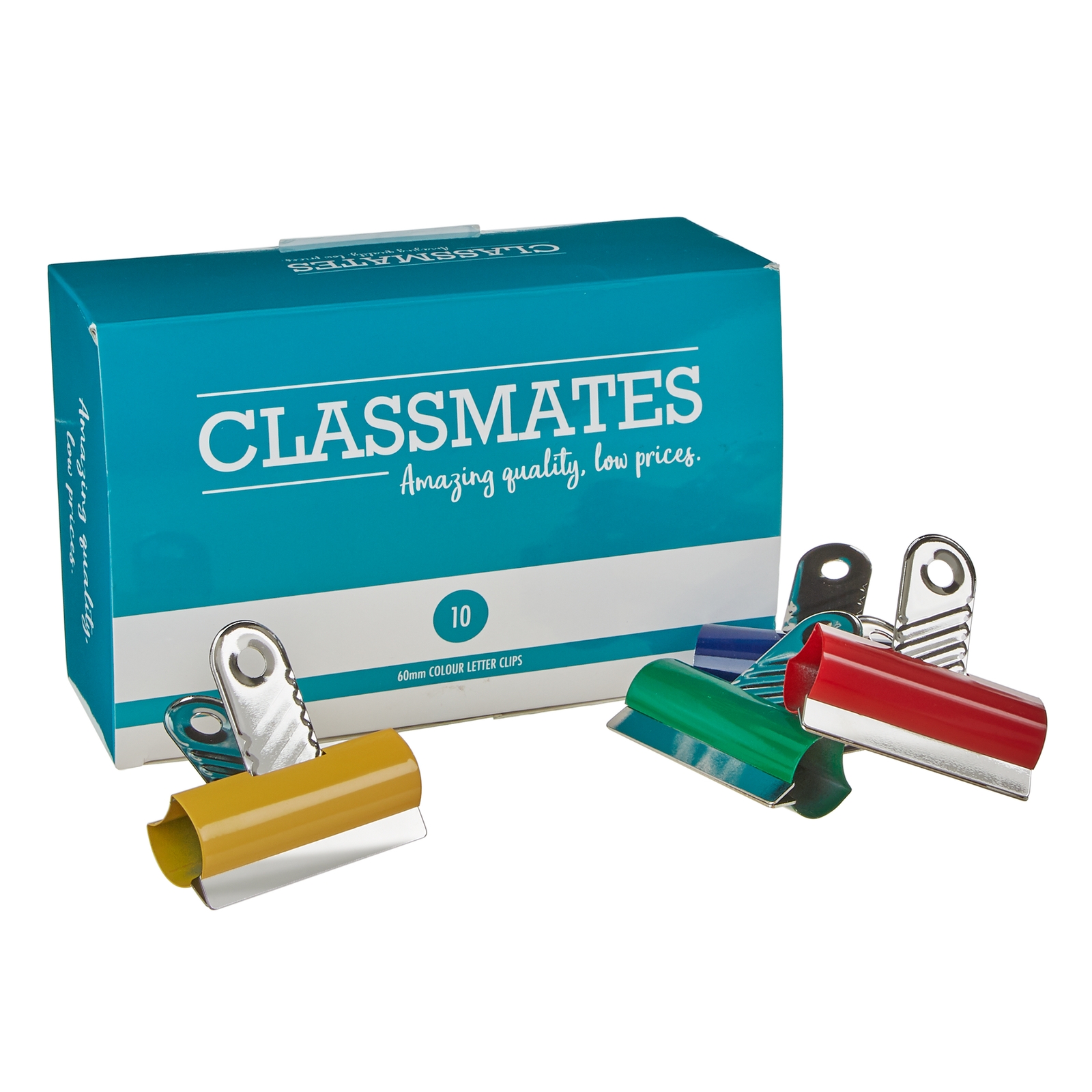 Classmates Letter Clips Assorted 60mm - Pack of 10