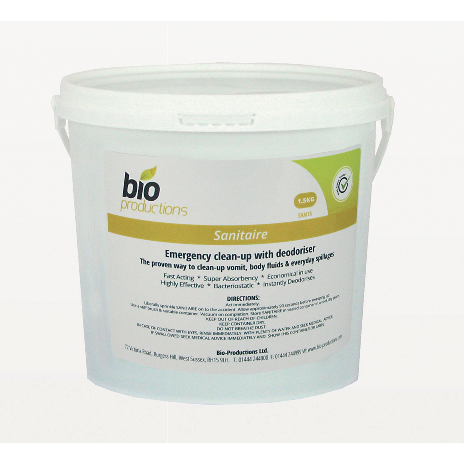 Sanitaire Absorbent Crystals - 240g shaker tub