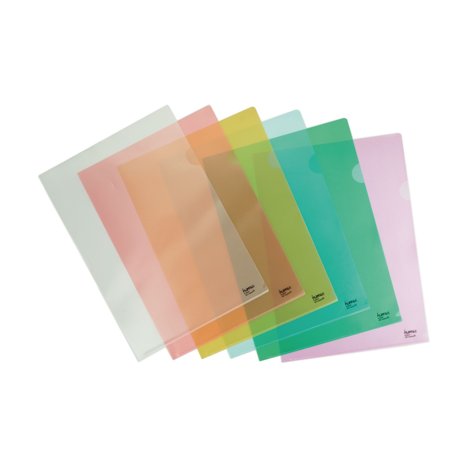 Flipfile Recycled Cutflush Folder A4 Assorted - Pack of 25