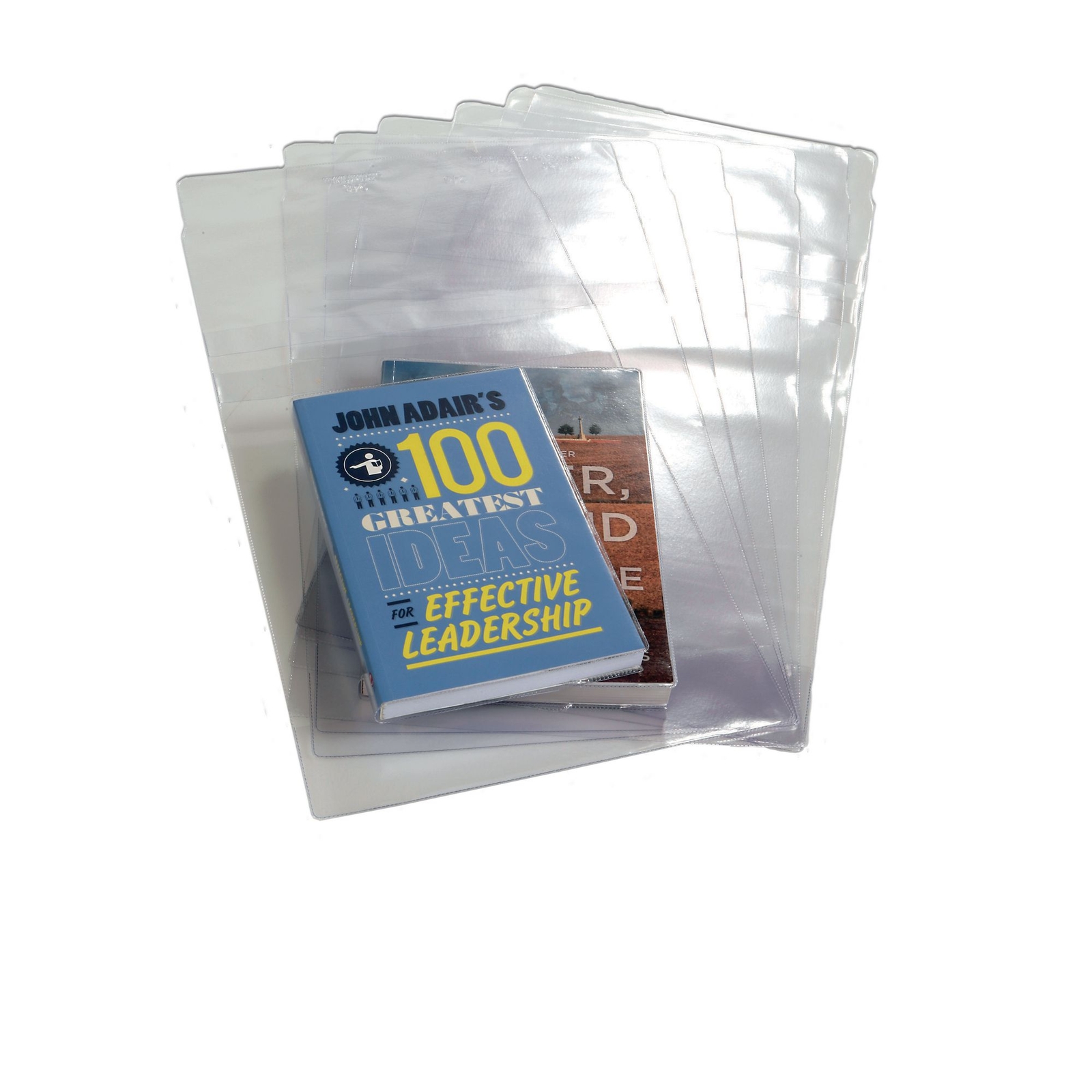 Clear Adjustable 264mm Spine Book Covers - 180micron - Pack of 100