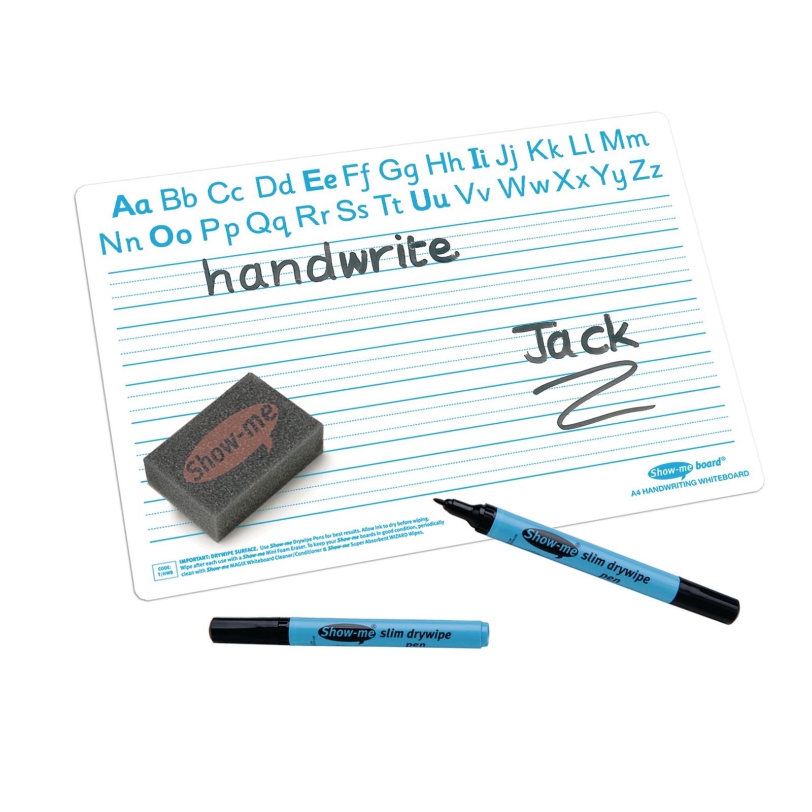 Show-me A4 Handwriting Boards, Bulk Box x 100 Sets