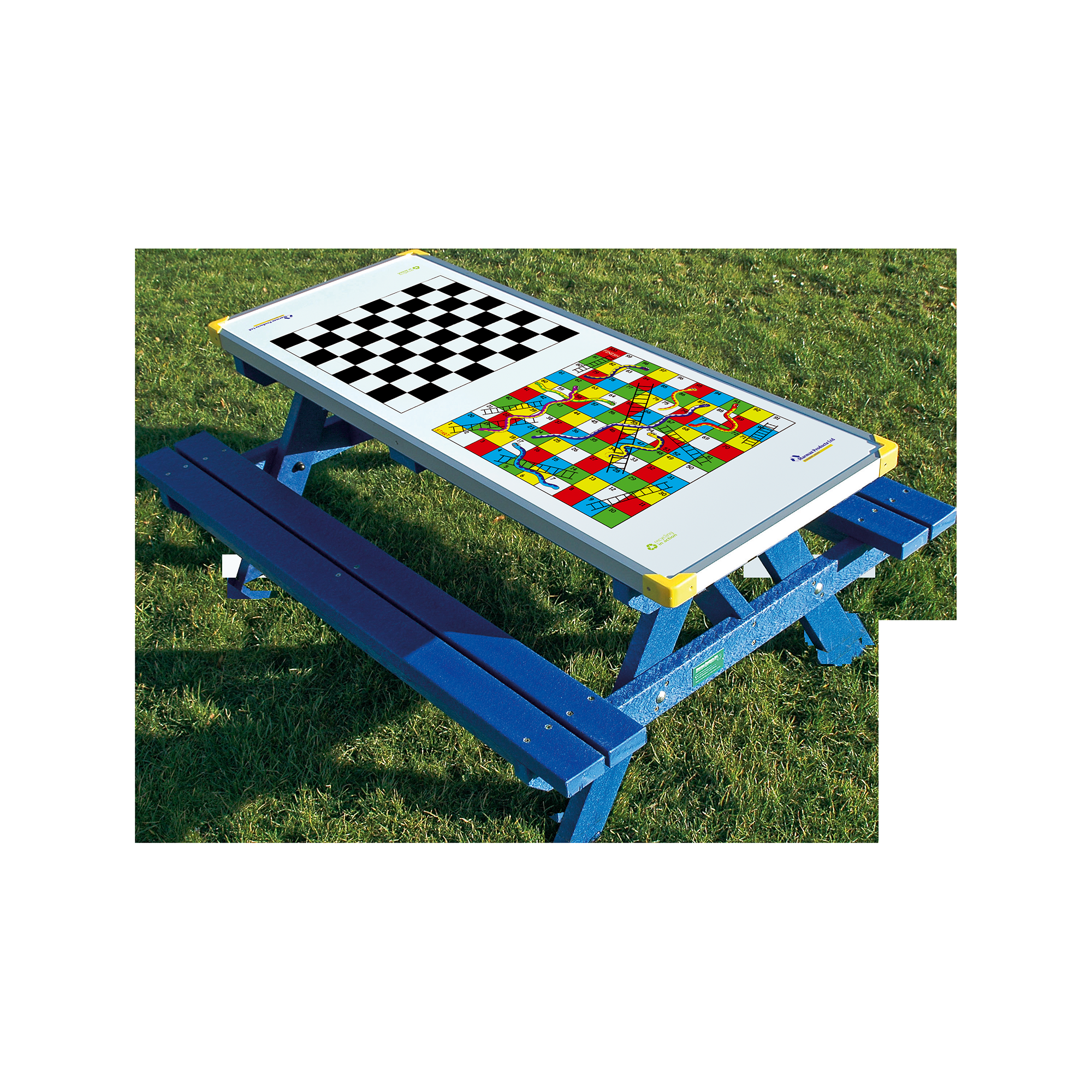Junior Gameboard Picnic Benches Blue Findel International
