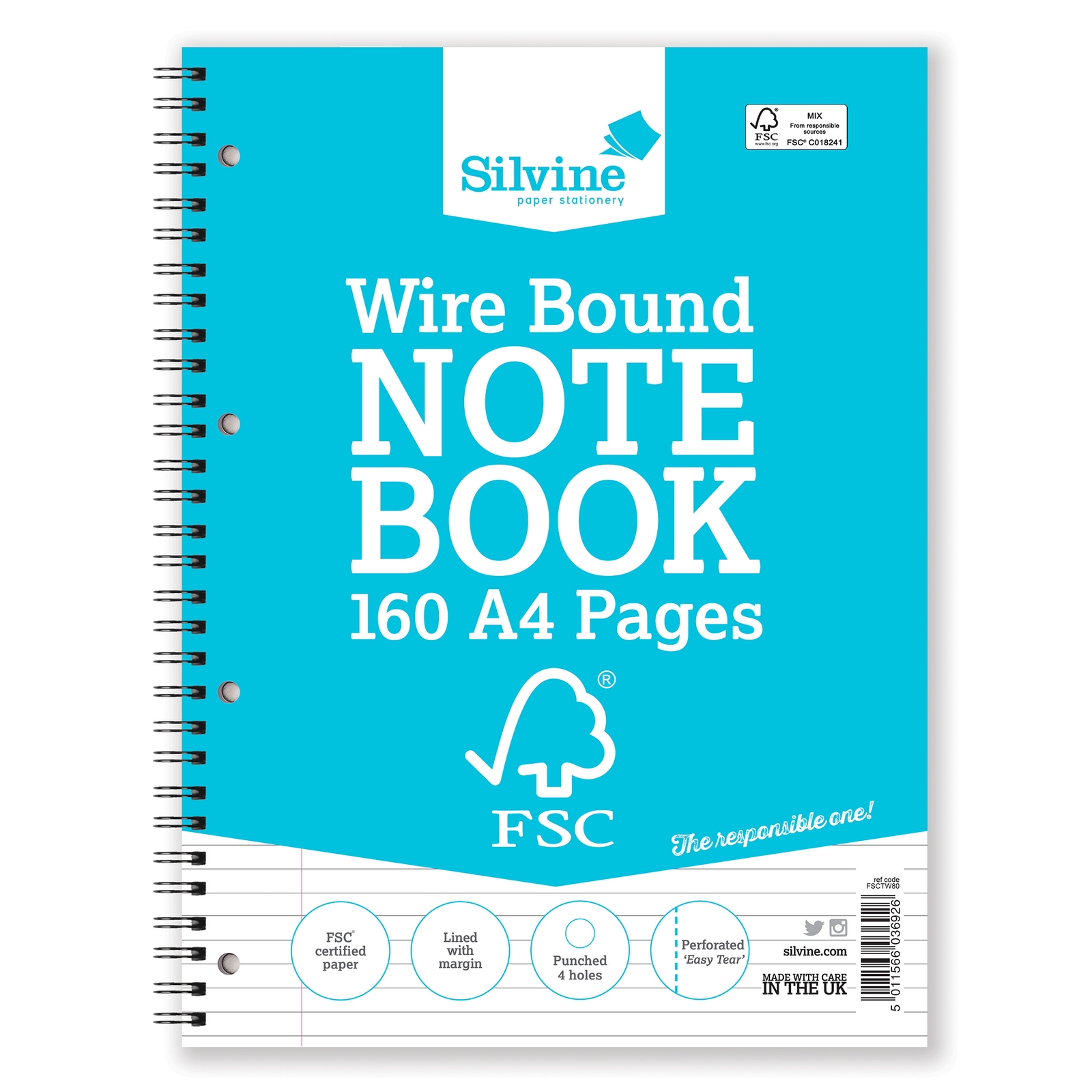FSC Twin Wire Notebook - A4