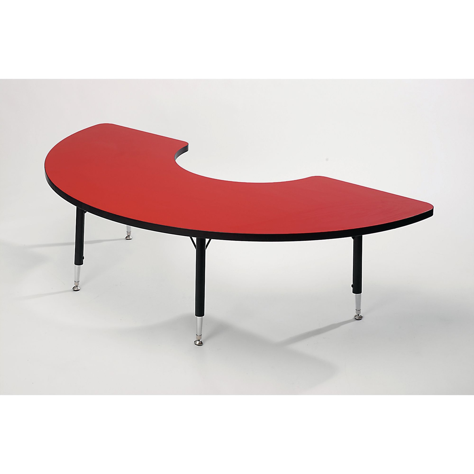 Tuf-Top Arc Height Adjustable Classroom Table - 1600 x 800 x 430 to 635mm - Red