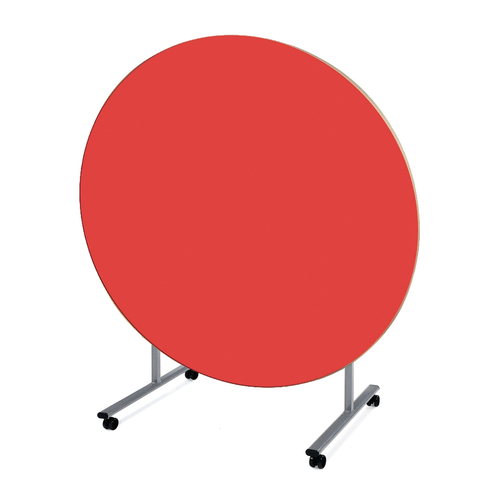 Circular Tilt Table. Height 590mm. Size: Diameter 1200mm. Red Top (min order x2)