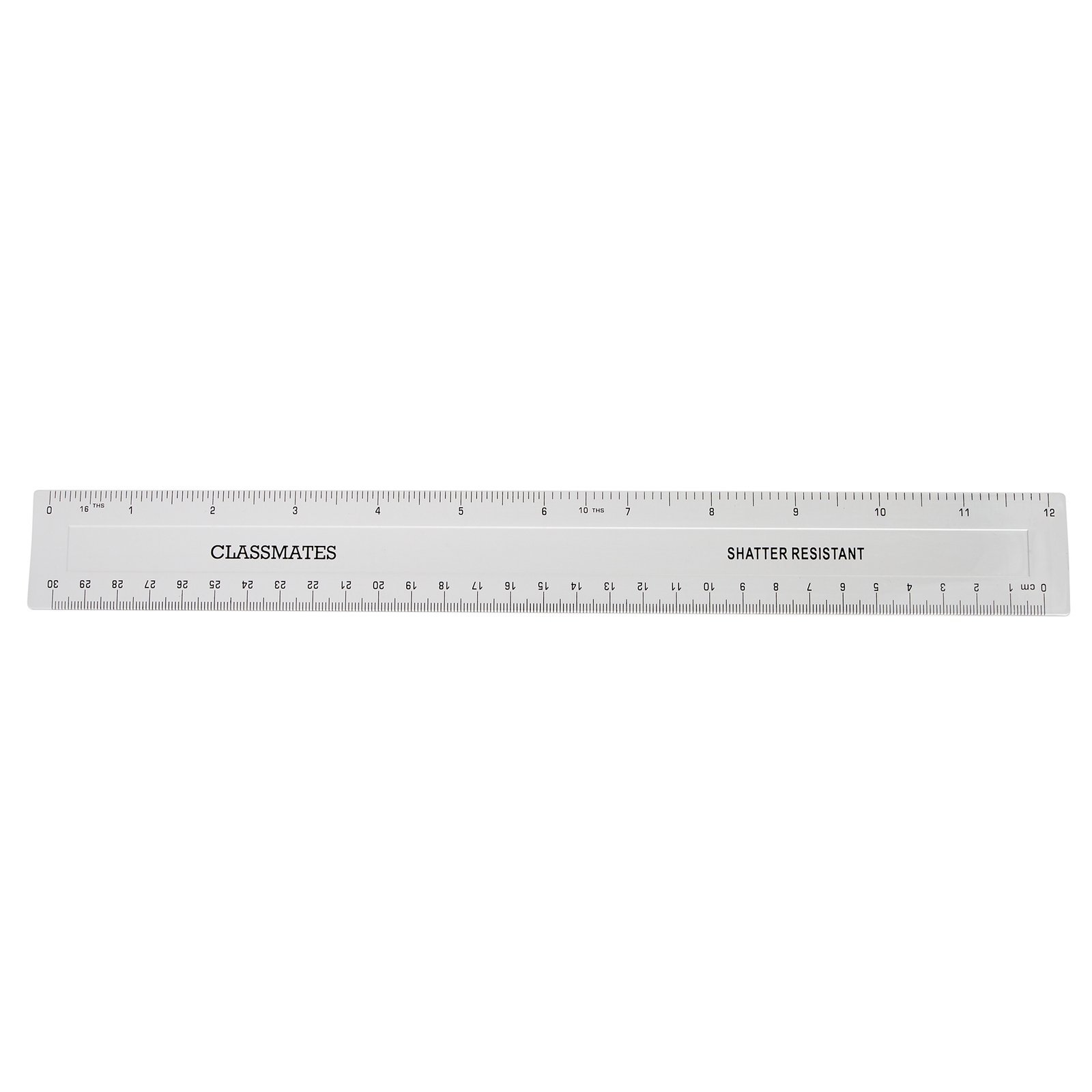 Classmates Shatter Resistant Ruler Transparent 30cm - Pack of 100