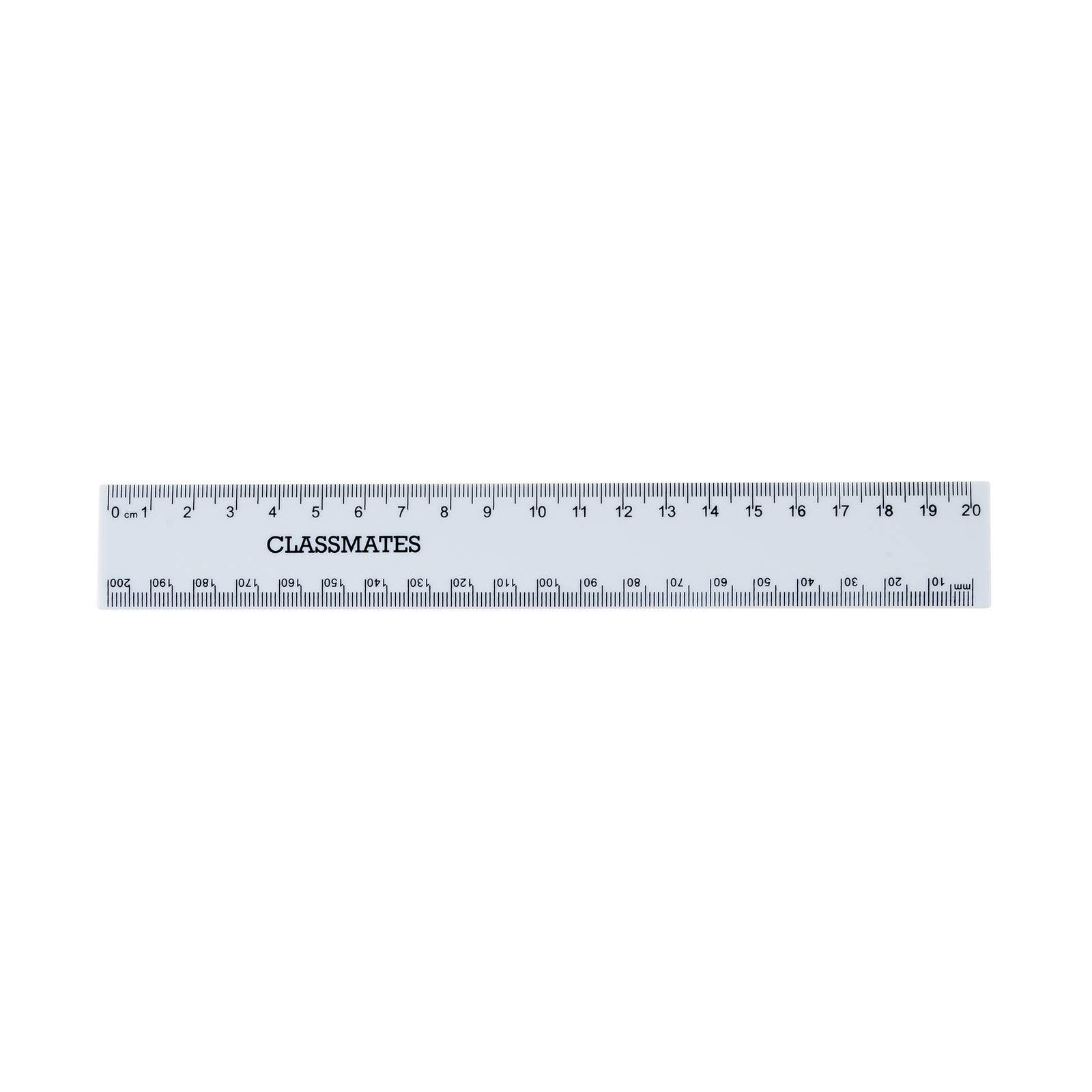 Classmates Shatter Resistant Ruler White 200mm/20cm - Pack of 10