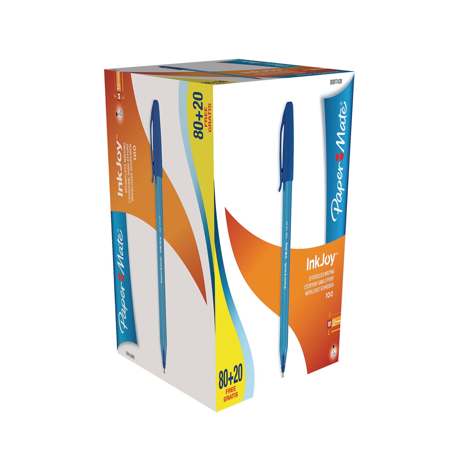 Paper Mate Inkjoy 100 Ballpoint Pen Blue - Pack of 100