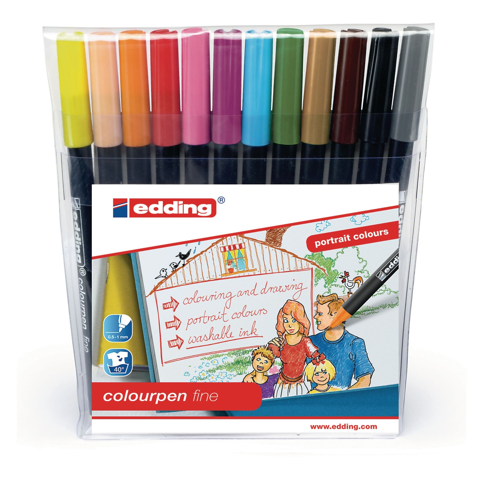 Edding Colourpen Fine - Portrait - Pack of 12