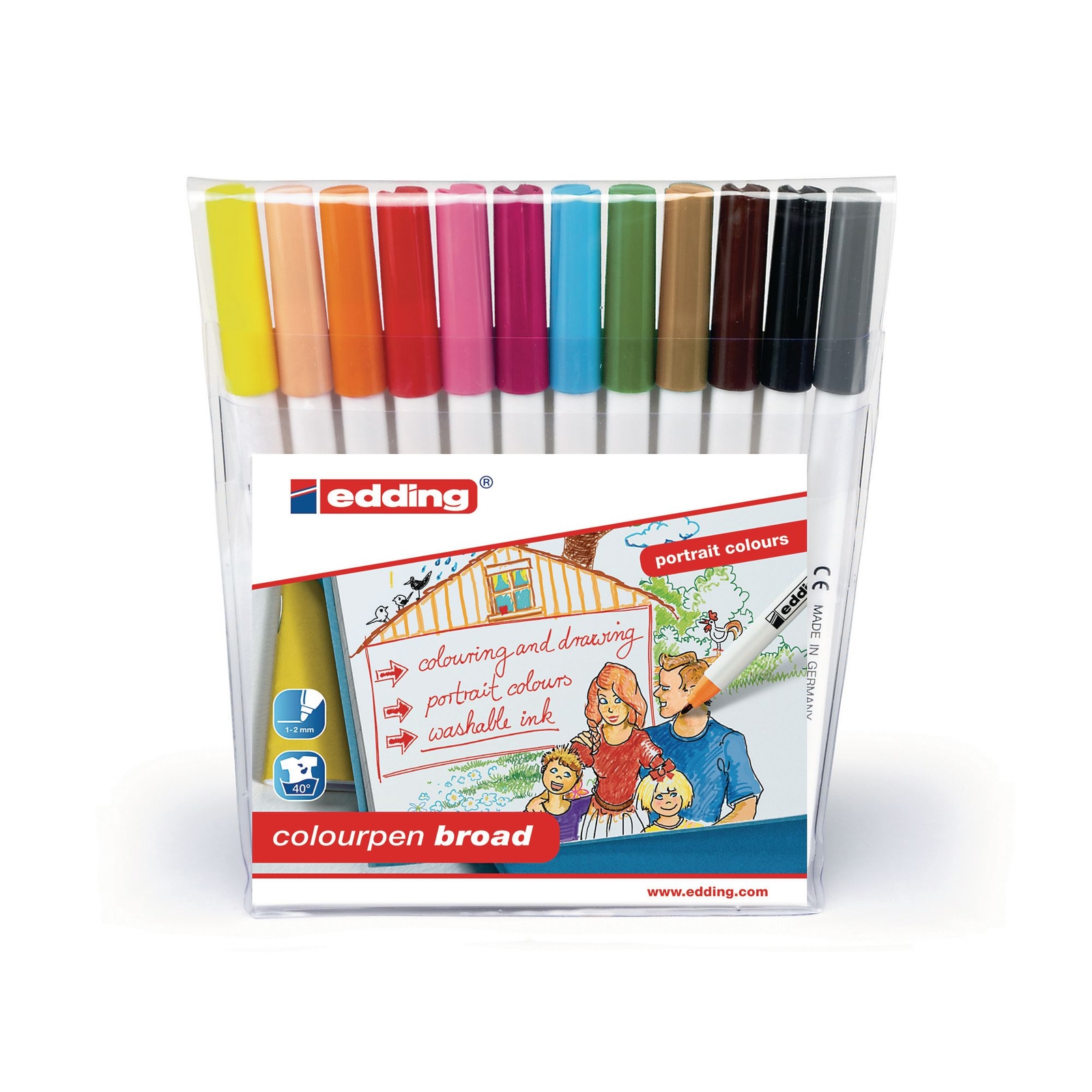 Edding Colour Pen Broad Portrait Pk12