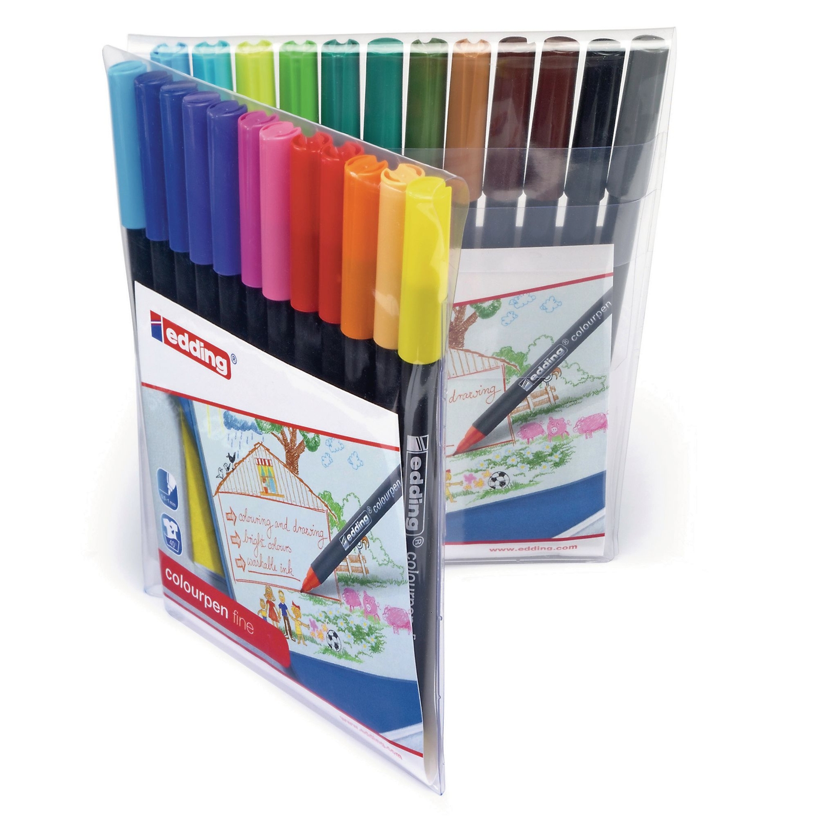 Edding Colourpen Fine - Assorted - Pack of 24