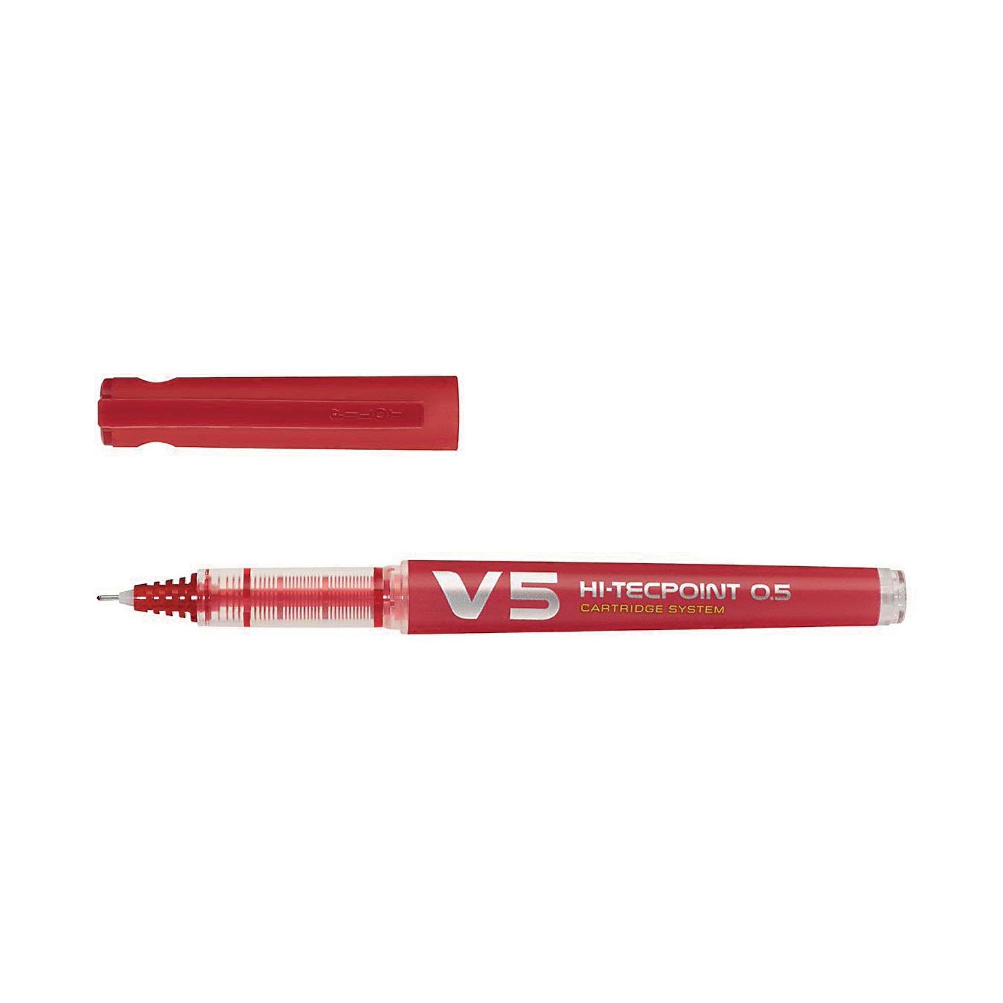 Hi-Tecpoint V5 Refillable Pen Red Pk10