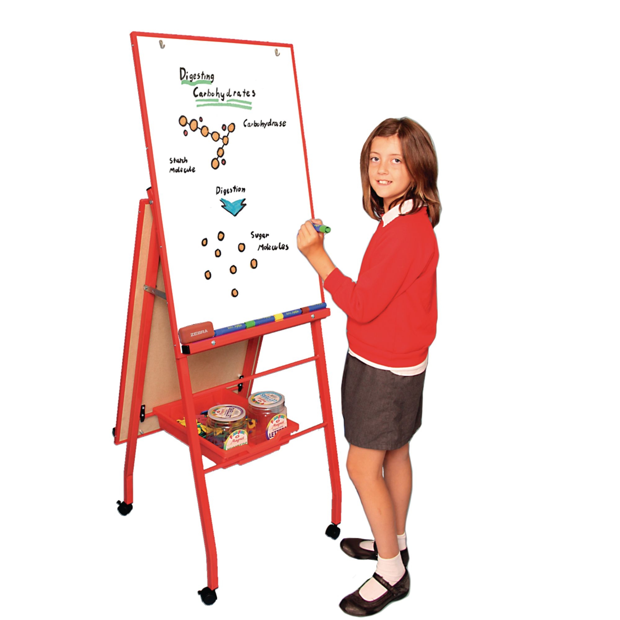 Mobile A- Frame Easel 'Portrait Style' - Red