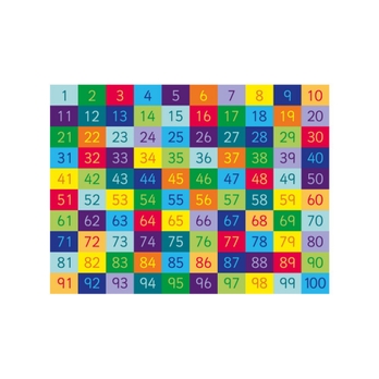 Rainbow 1 to 100 Numbers Mat - IPEP07425 | Findel International