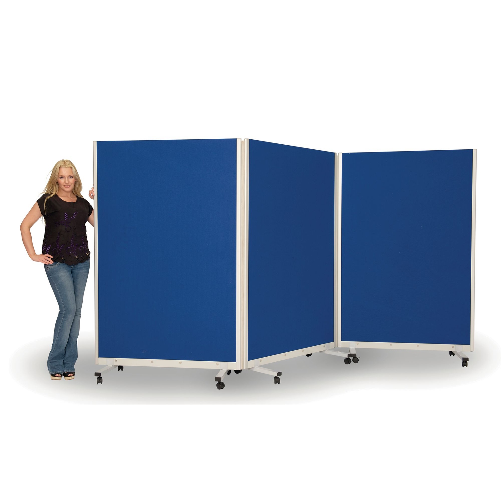 Tri Screen Mobile Presentation & Display System - Blue