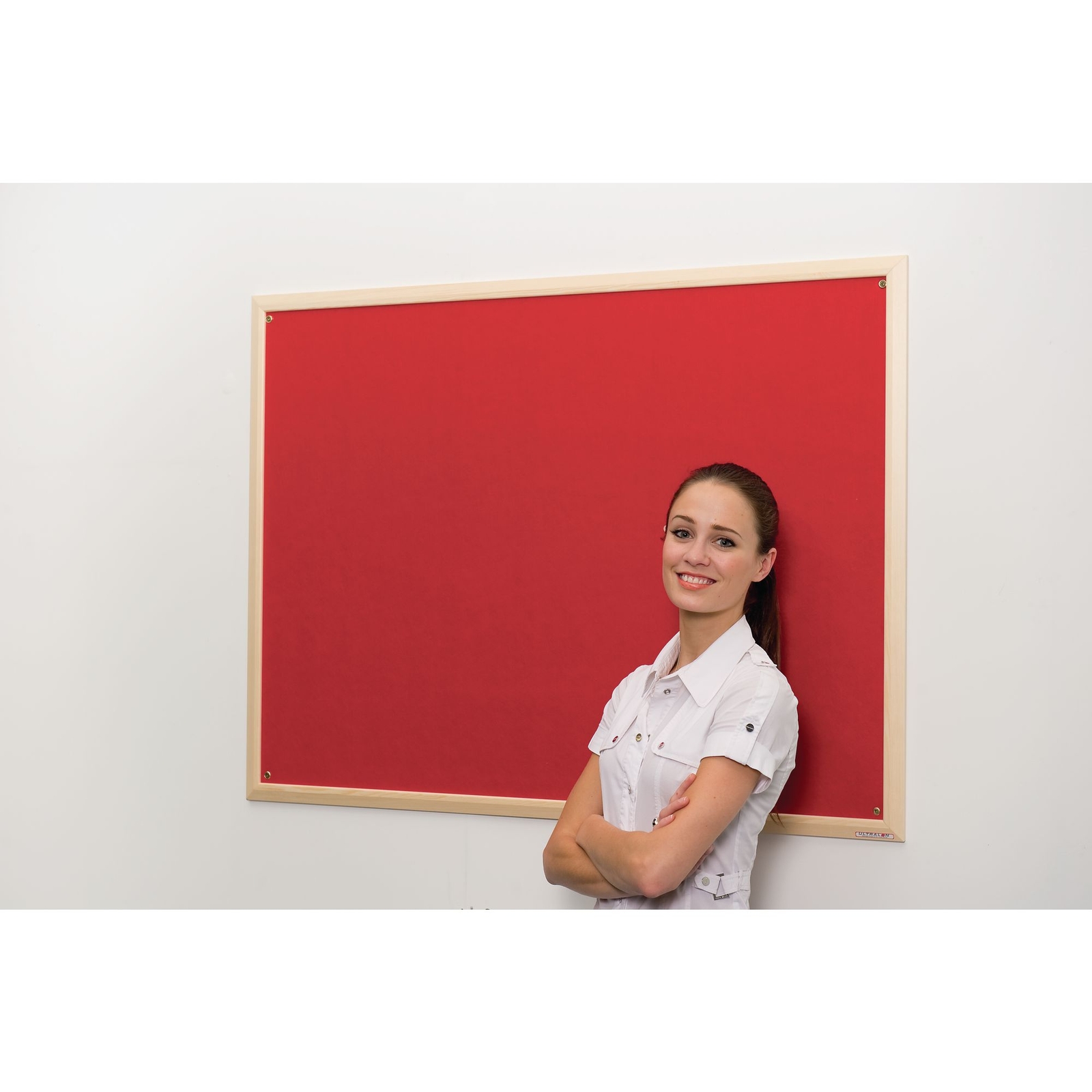 Eco Premier Noticeboards - Light Oak Frame - Blue 15x12