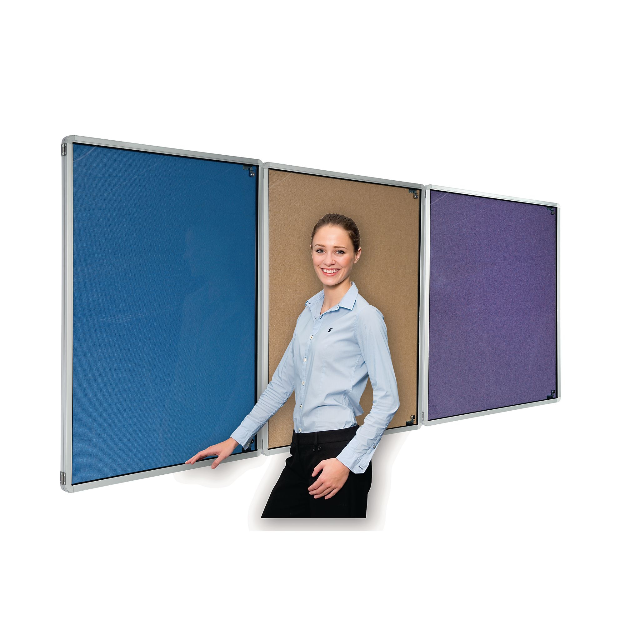 ColourTex FlameShield Lockable Noticeboards 18x12Green
