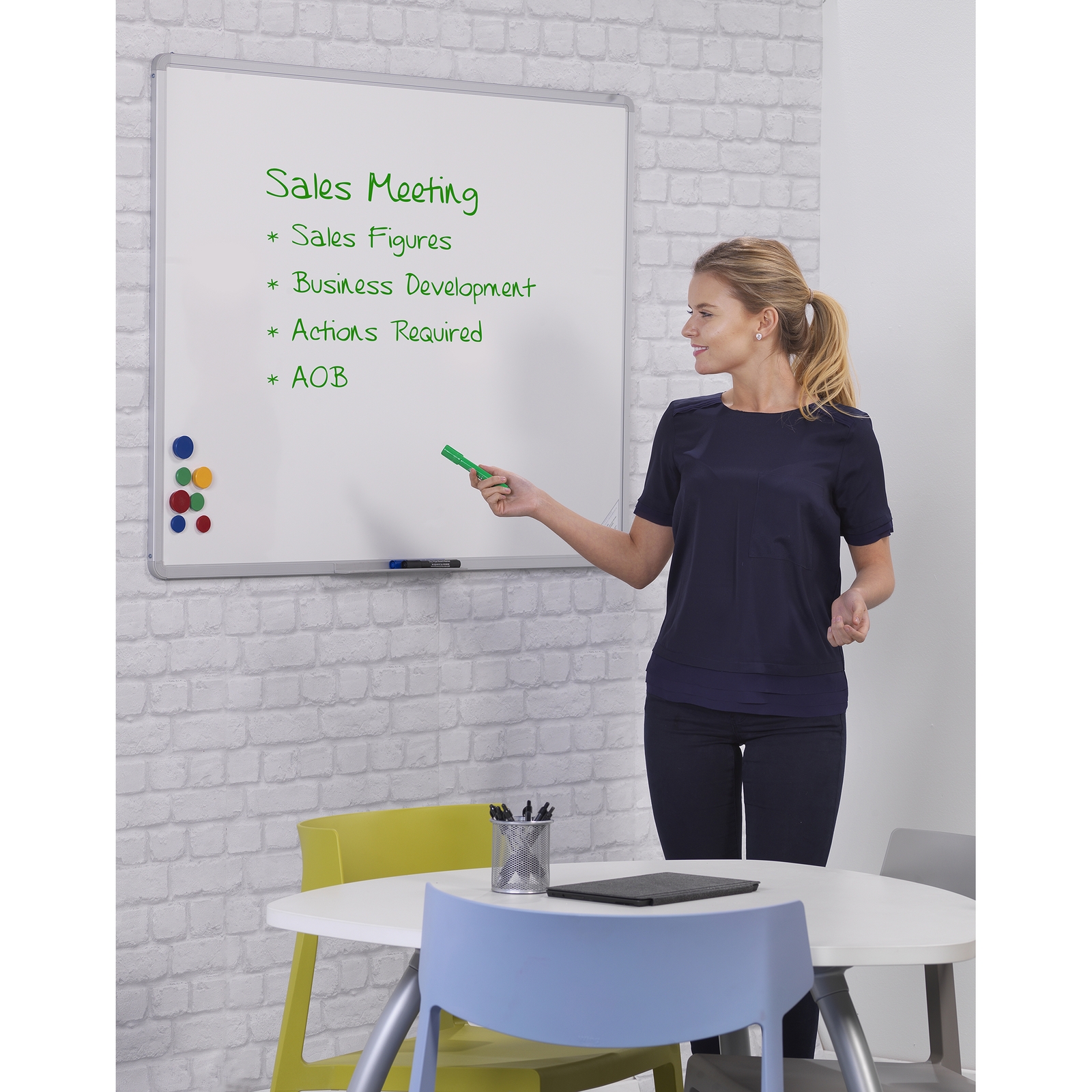 Vitreous Enamel Steel (VES) Writing Boards - W900 x H600mm