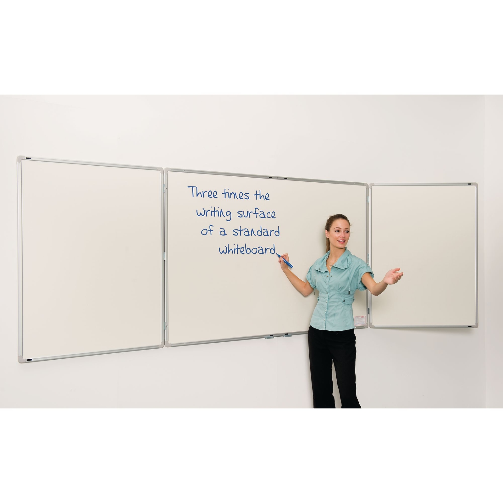 Spacesaving Twin Wing Writing Boards 1200x1800mm
