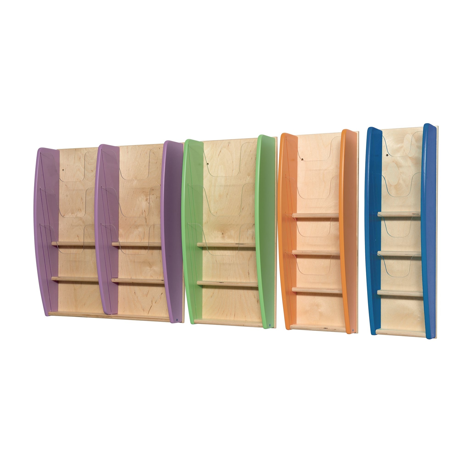 Wall Mounted Leaflet Dispensers - A4 3 Pockets Blue