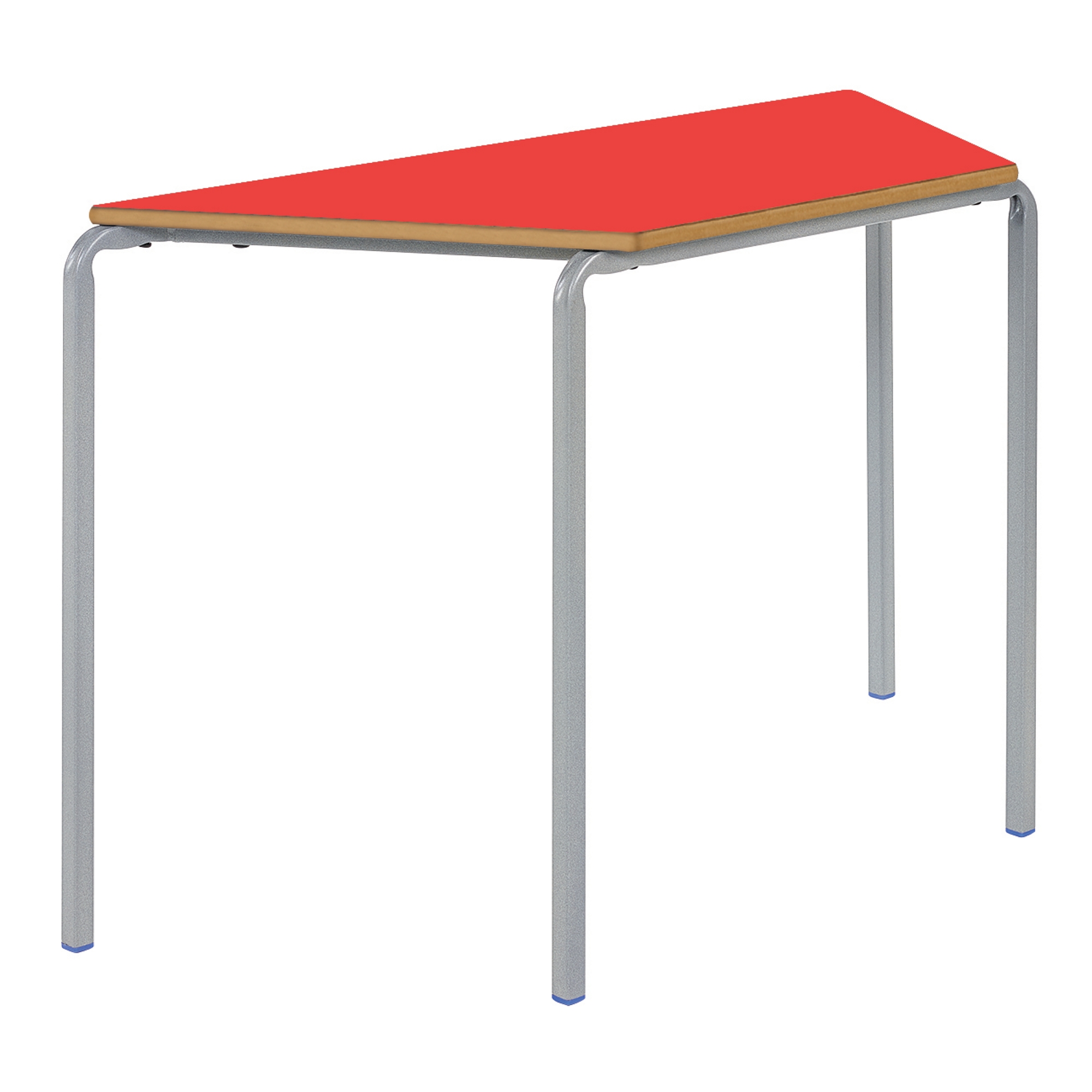 Classmates Trapezoidal Crushed Bent Classroom Table - 1100 x 550 x 460mm - Red