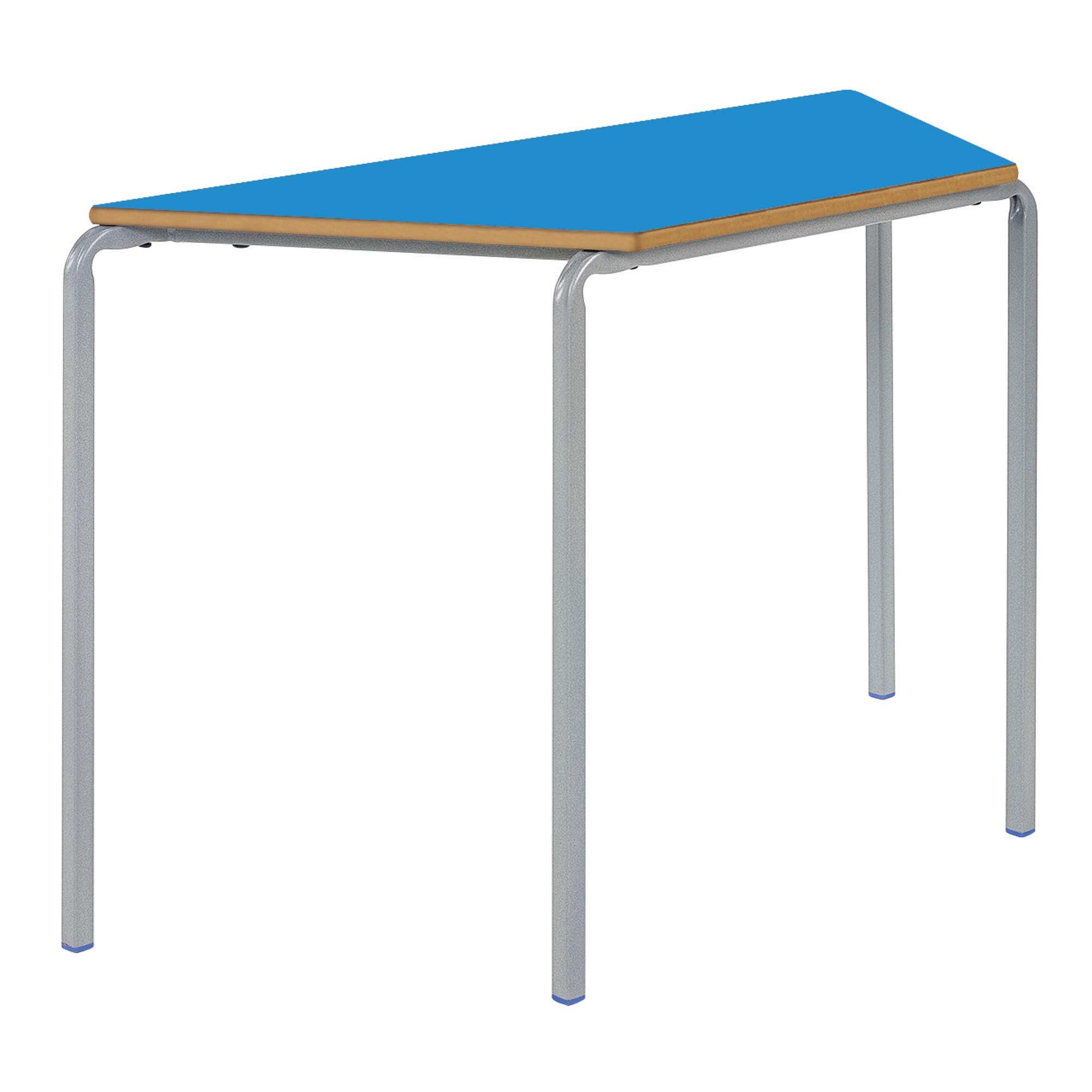 Classmates Trapezoidal Crushed Bent Classroom Table - 1100 x 550 x 760mm - Blue