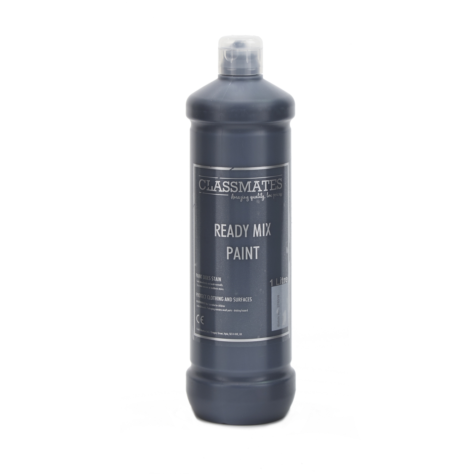 Classmates Black Ready Mixed Paint - 1 Litre - Each