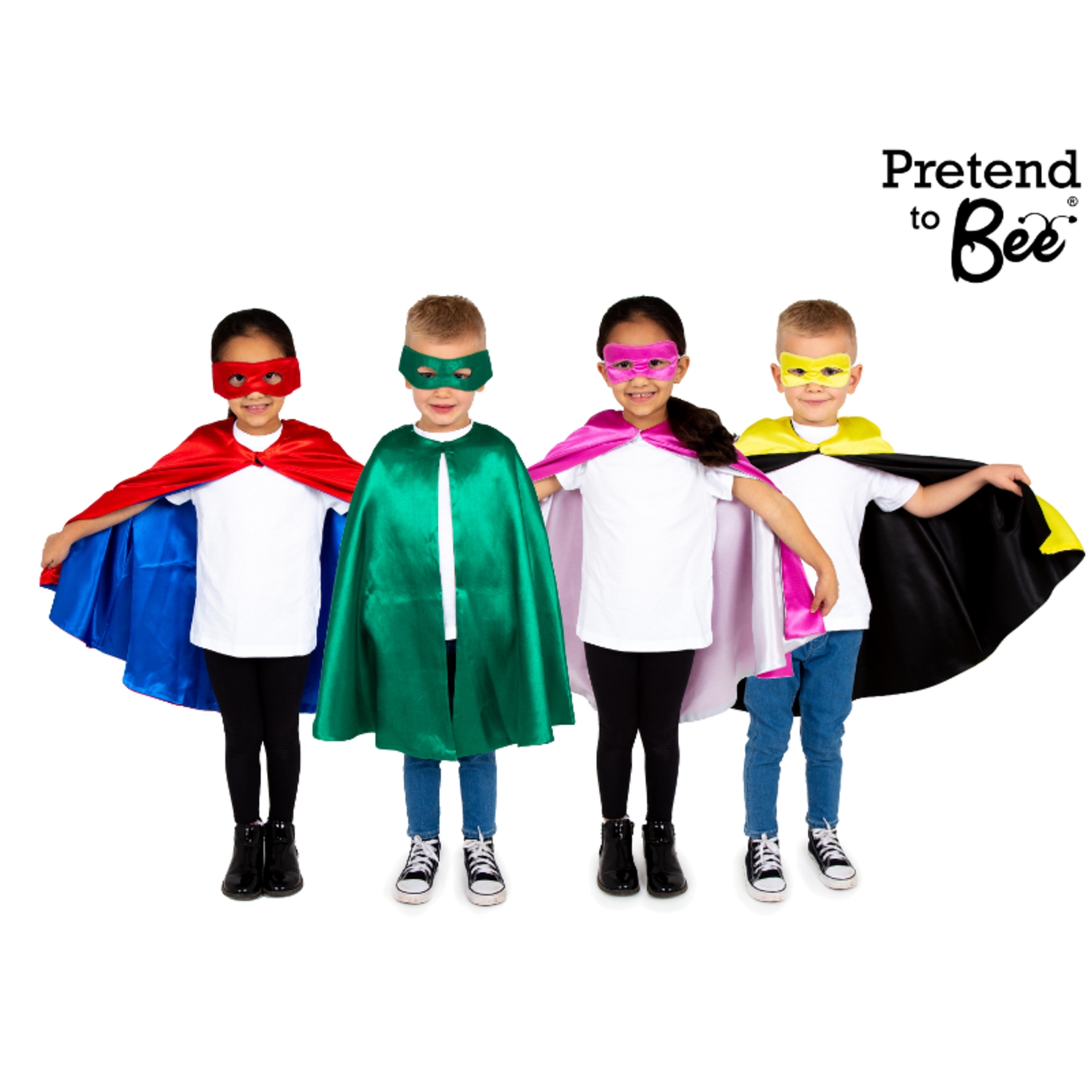 Superhero Capes & Masks - Assorted - Set of 4