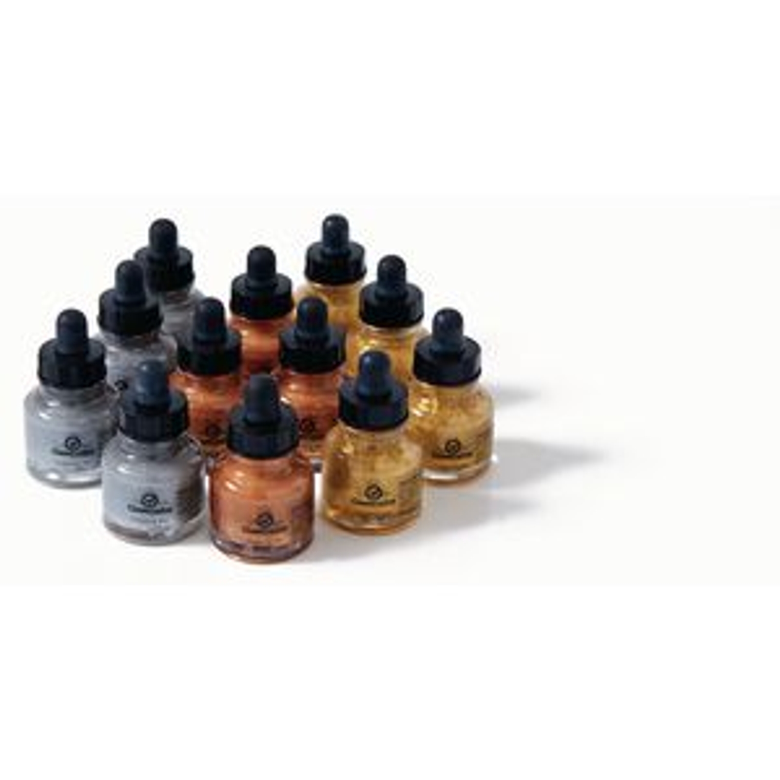 Classmates Drawing Inks Metallic - Pack of 12 - 28ml Bottle