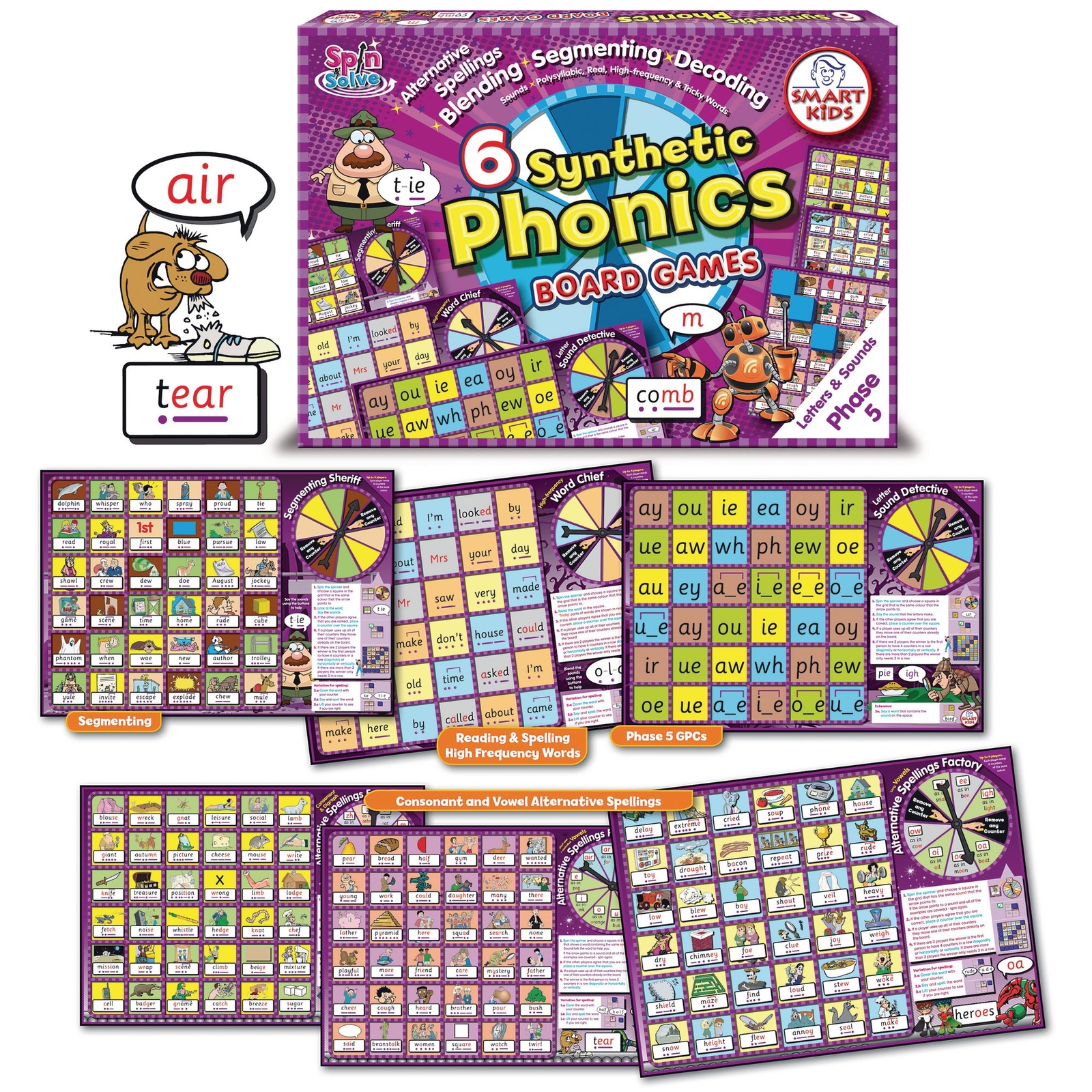 Phase 5 Board Phonics Games - Per Pack