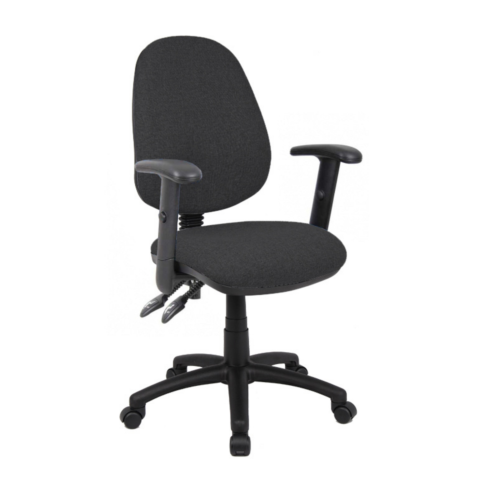 Operator Chair Adjustable Arms - Charcoal