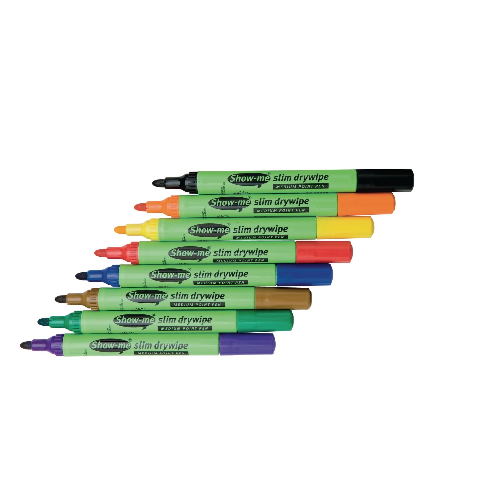 Show-me Whiteboard Marker Pens Assorted, Bullet Tip - Pack of 50