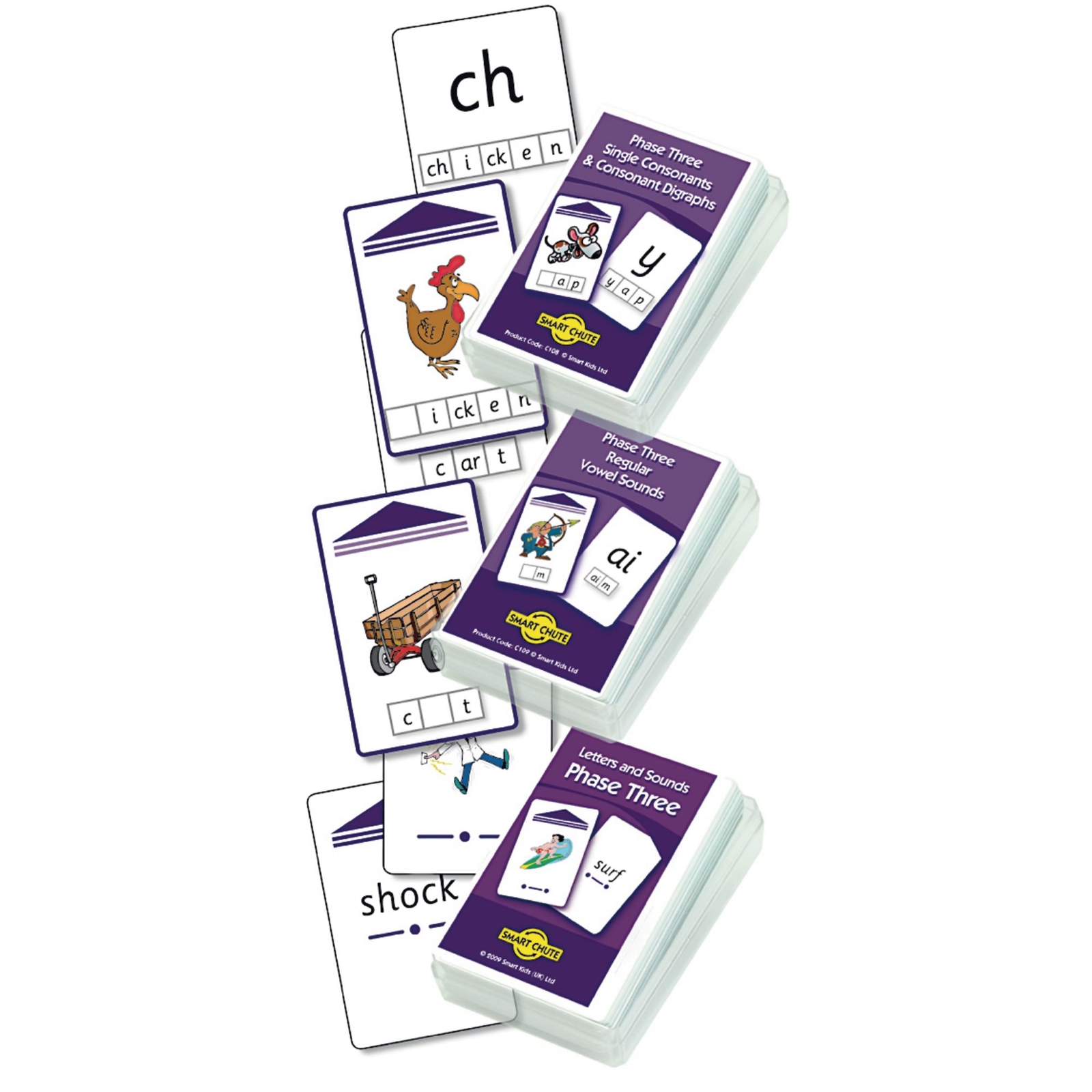 Phase 3 Letters and Sounds Chute Cards - Per Set