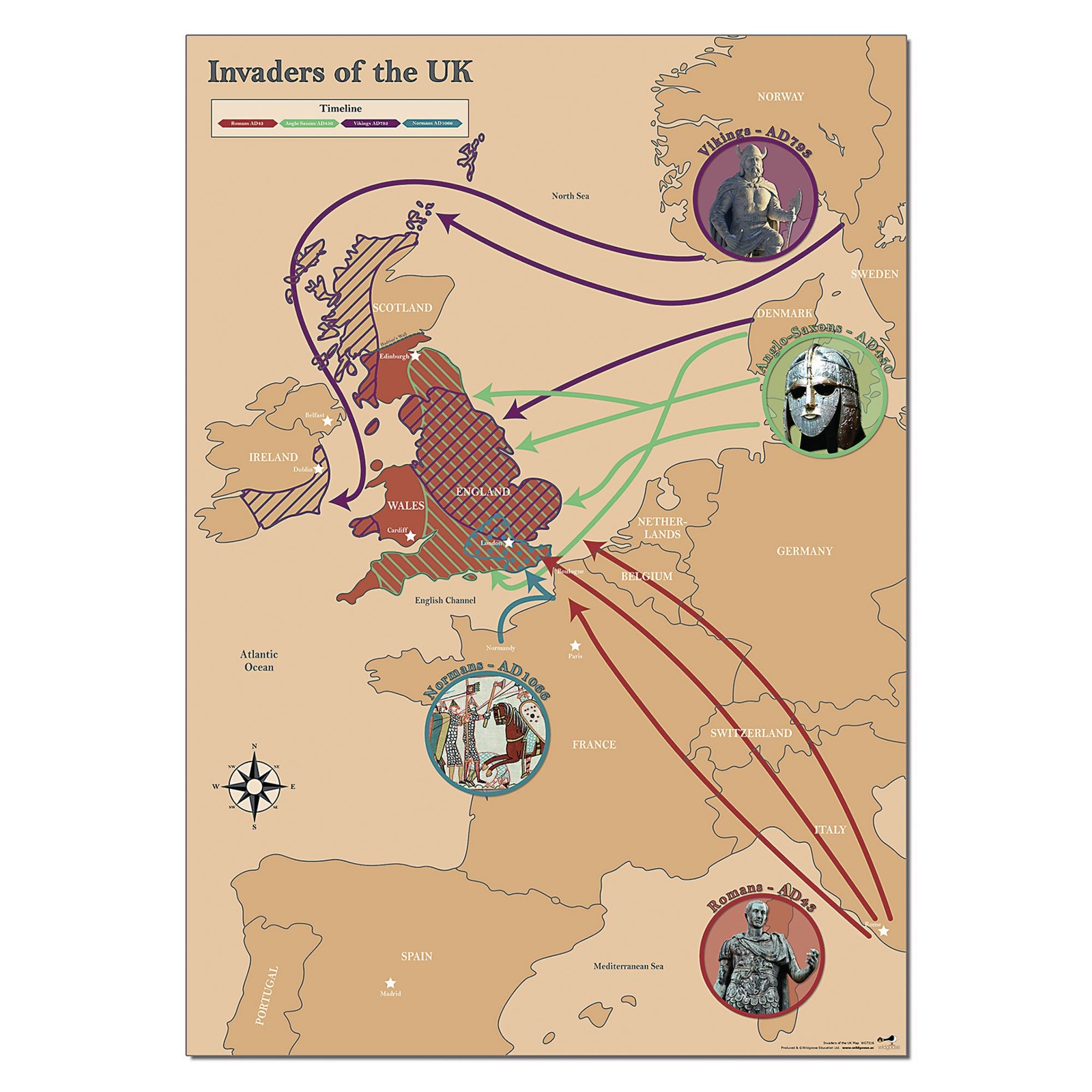 Invaders of the UK Map