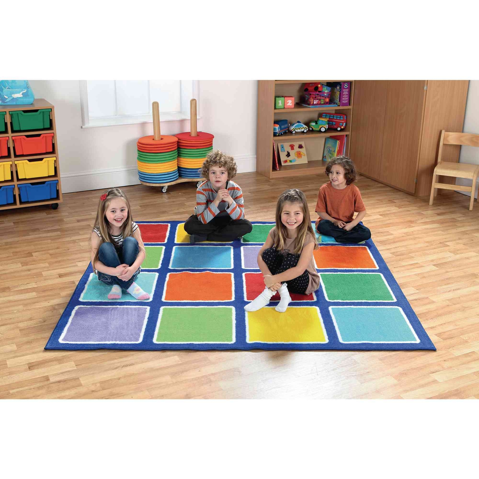 Rainbow Square Placement Carpet