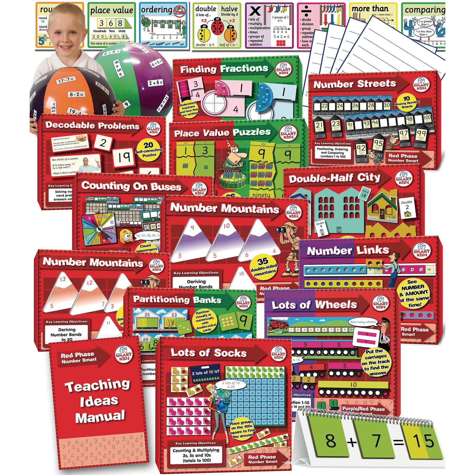 Number Smart Maths Kit - Red - Per Set