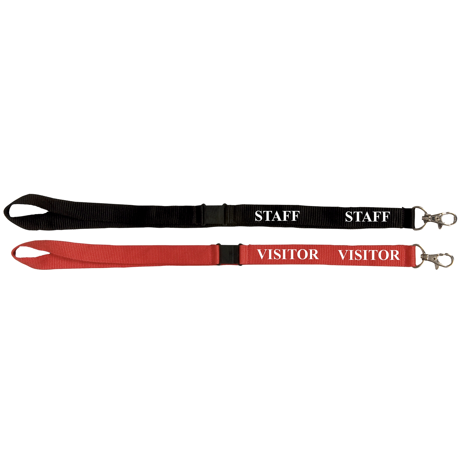 Textile Print Lanyards - Staff Black