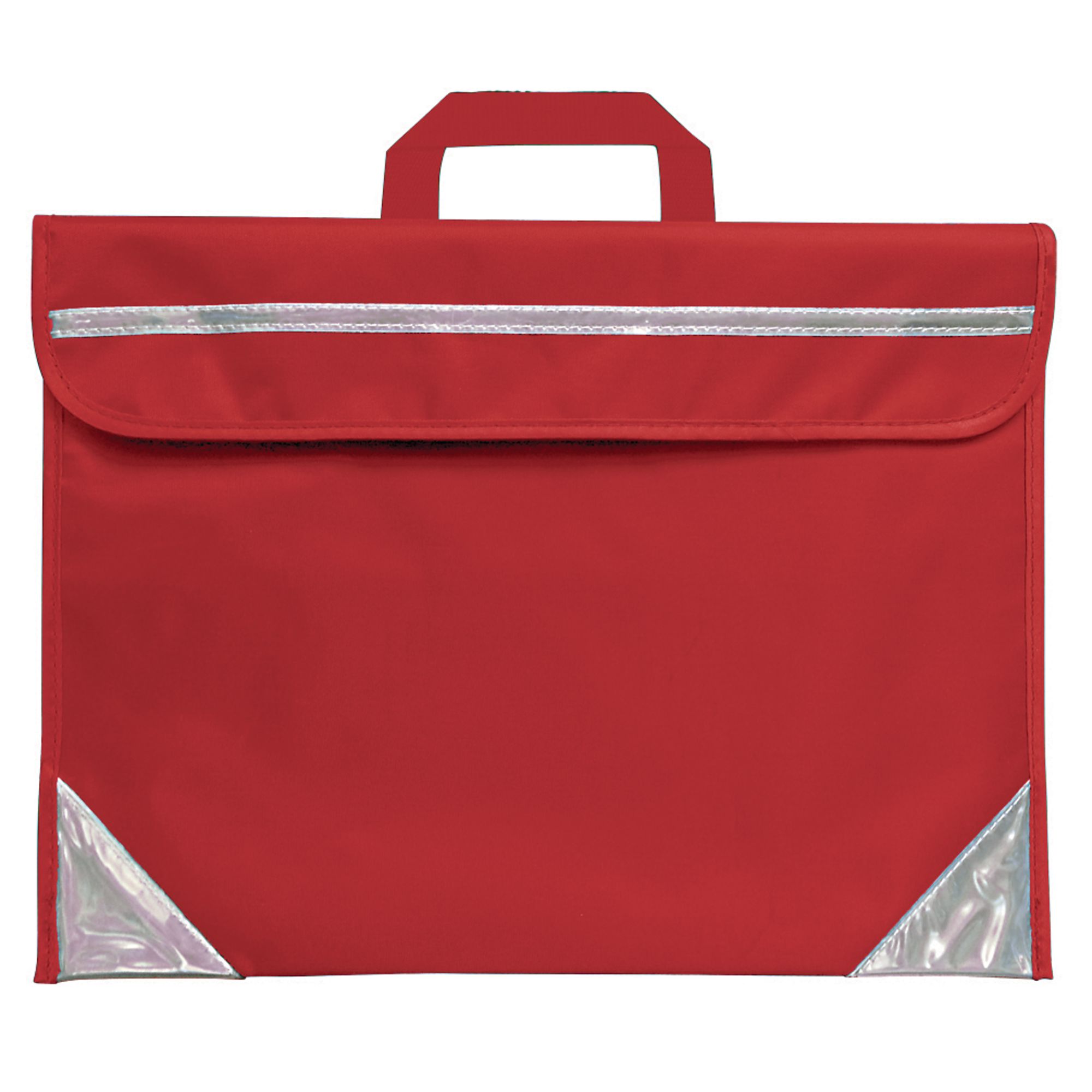 red bottom bookbag