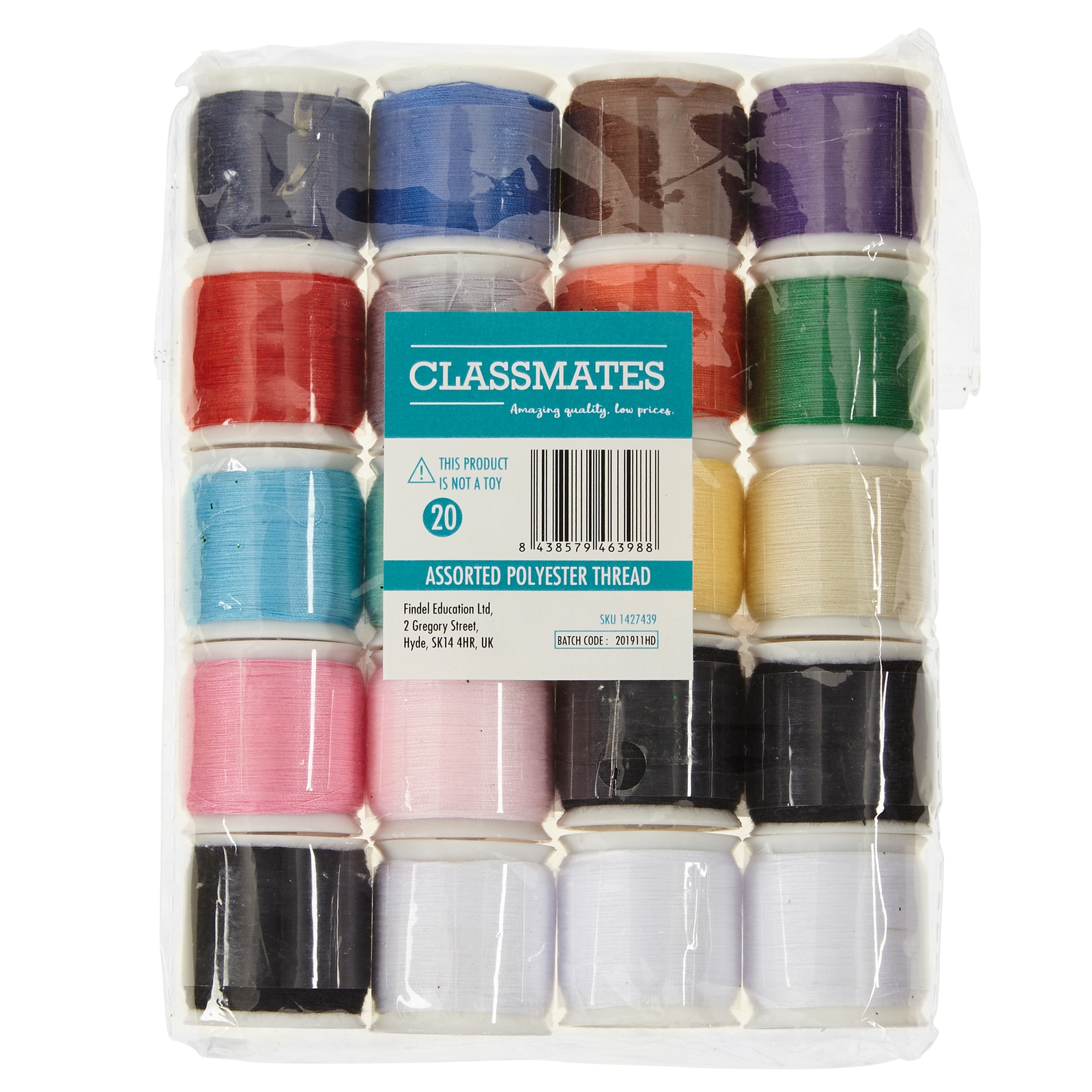 Assorted Polyester Threads Pack of 20