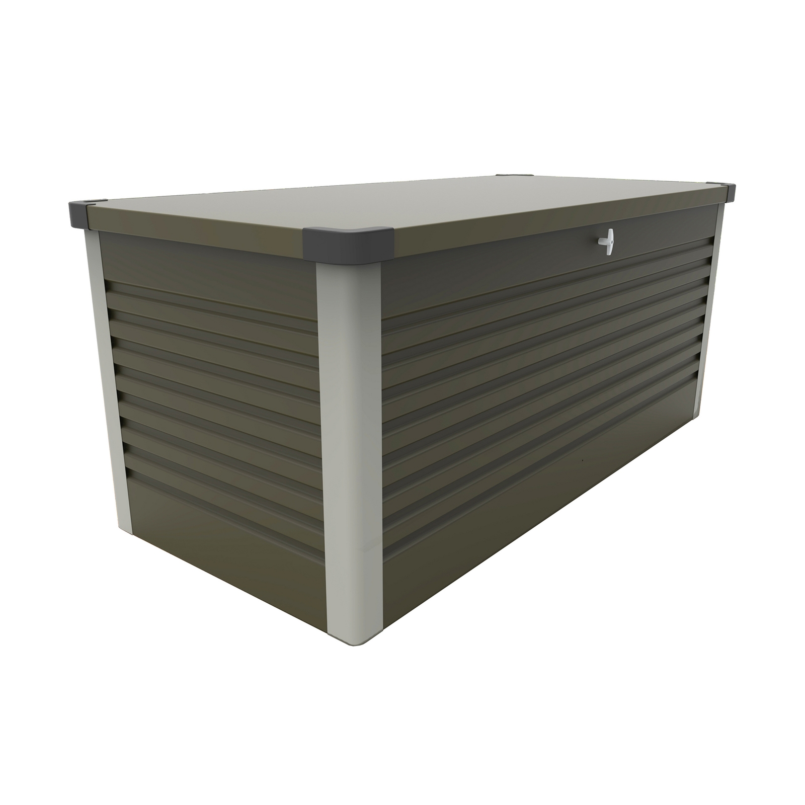 Steel Patio Box Olive Green With Grey