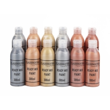 Classmates  Ready Mixed Paint in Metallic - Pack of 12 - 300ml Bottle